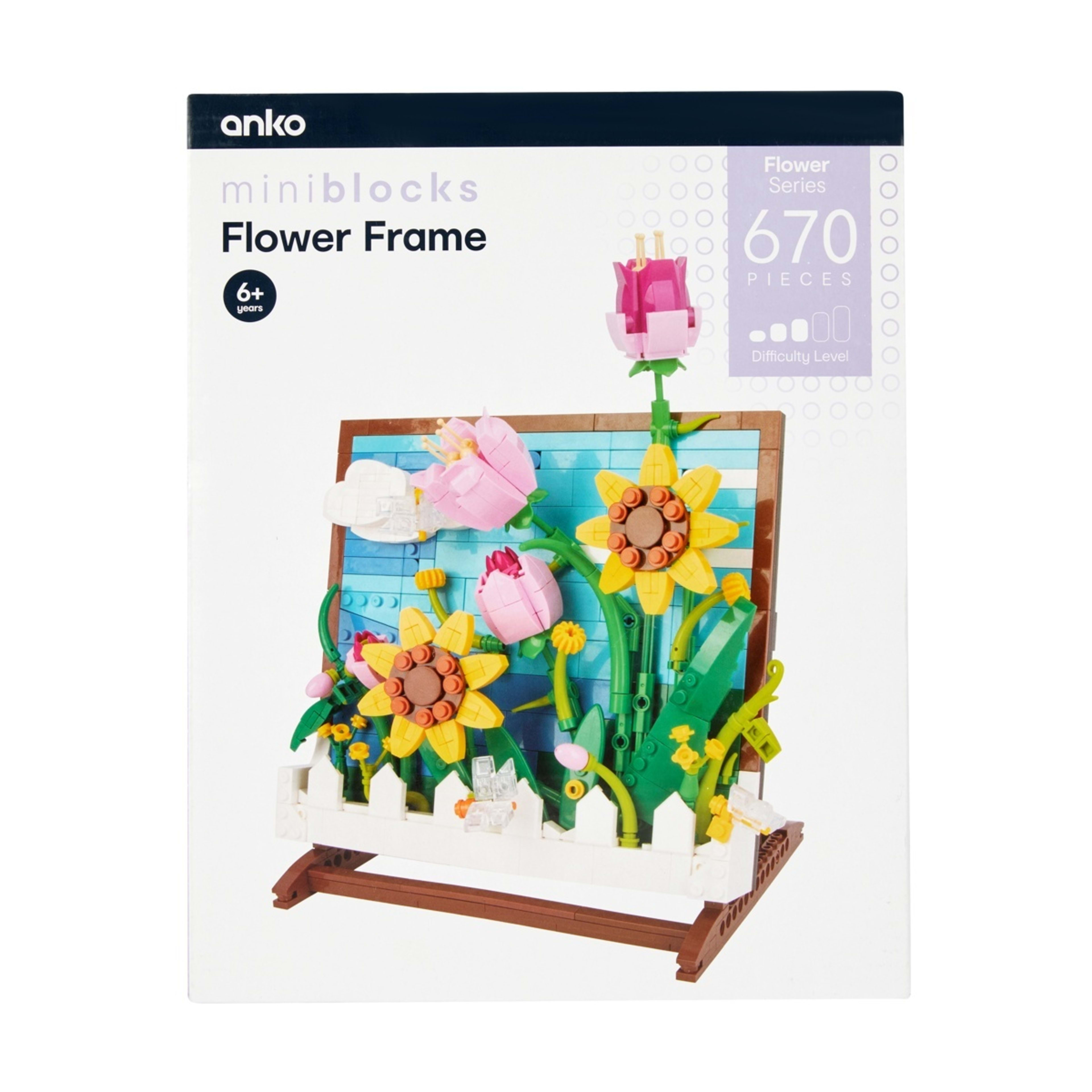 1 670 Piece Mini Blocks Flower Series: Flower Frame