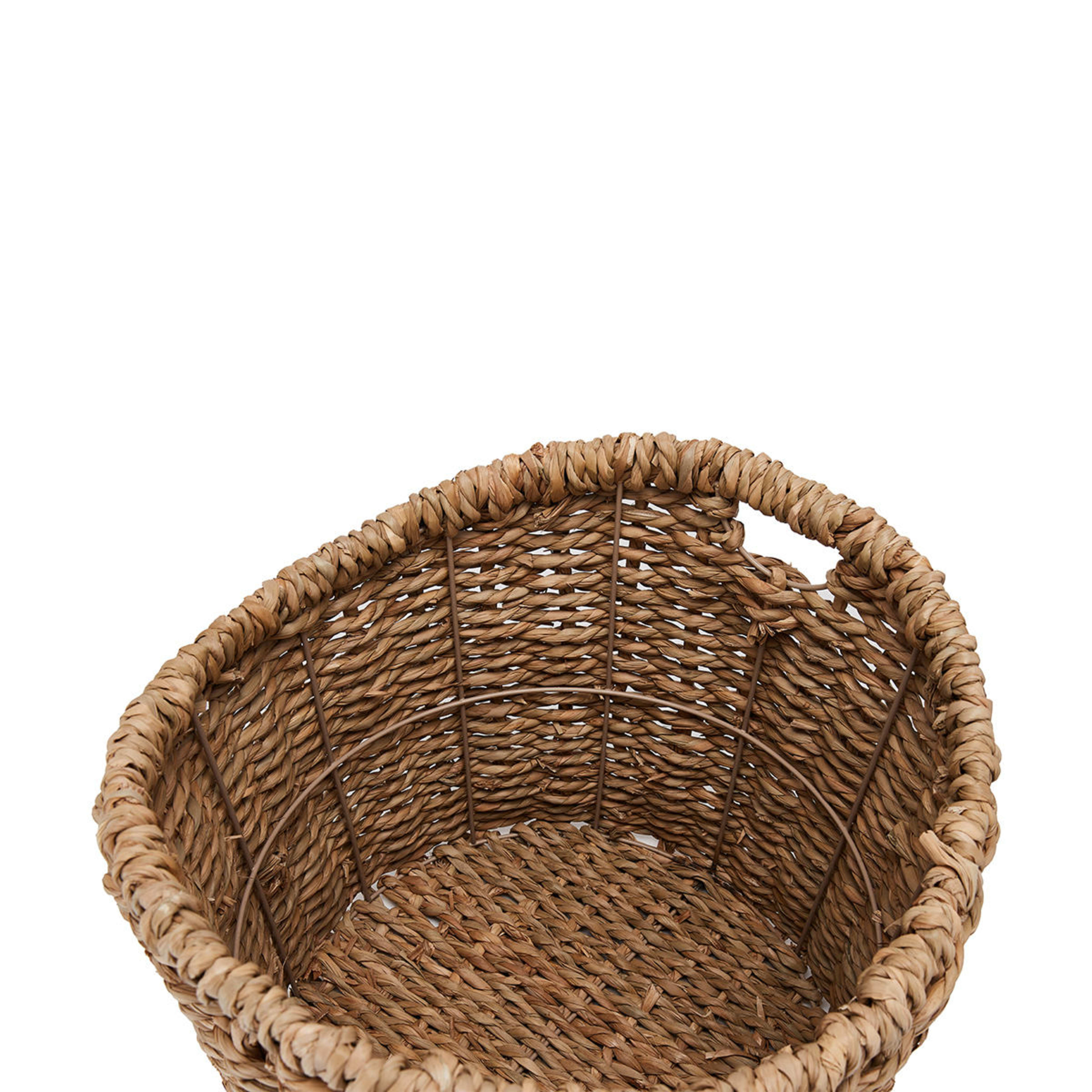 Round Chunky Weave Scoop Top Basket Kmart
