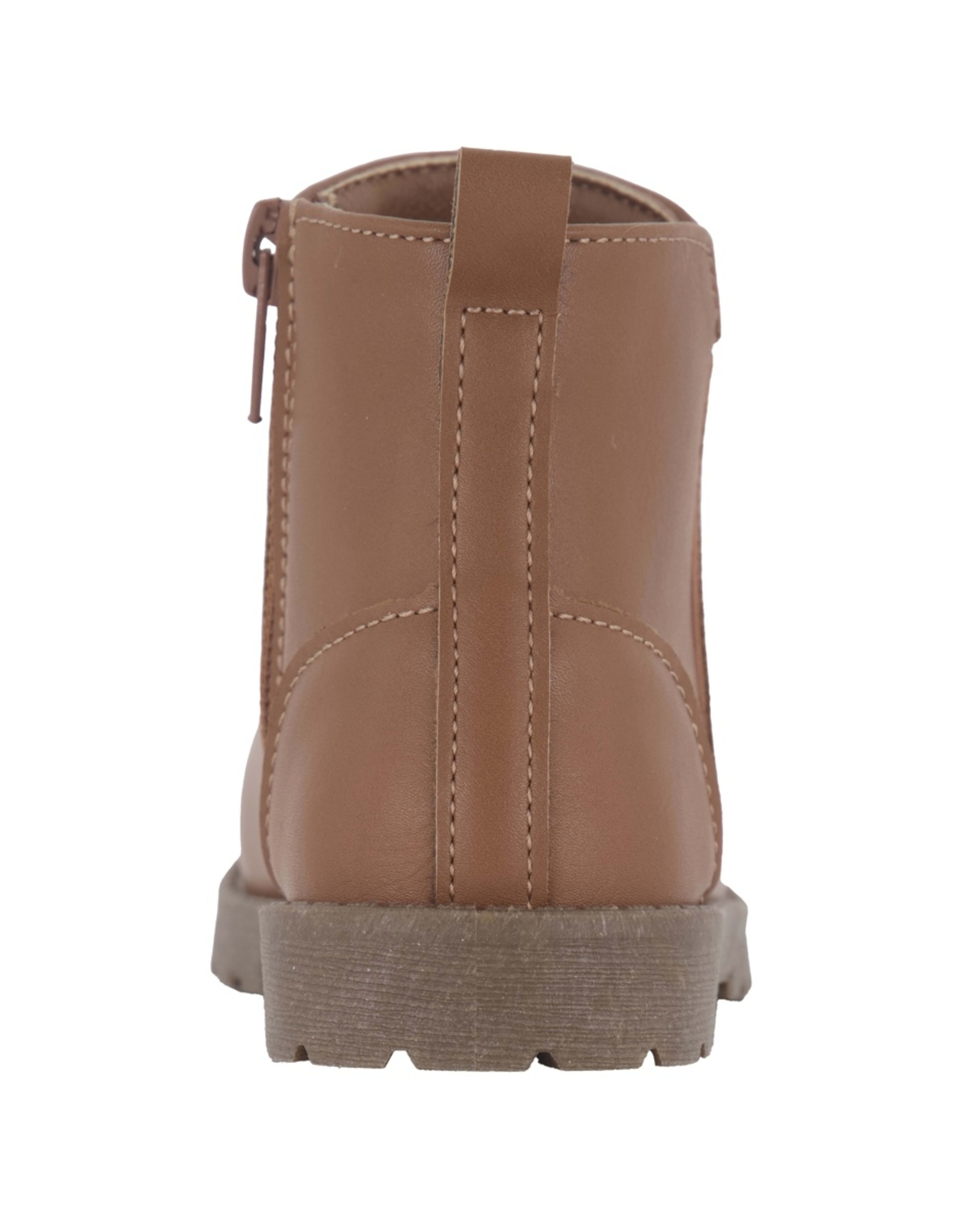 3 Junior Gusset Boots Brown Tan, 3 of 4