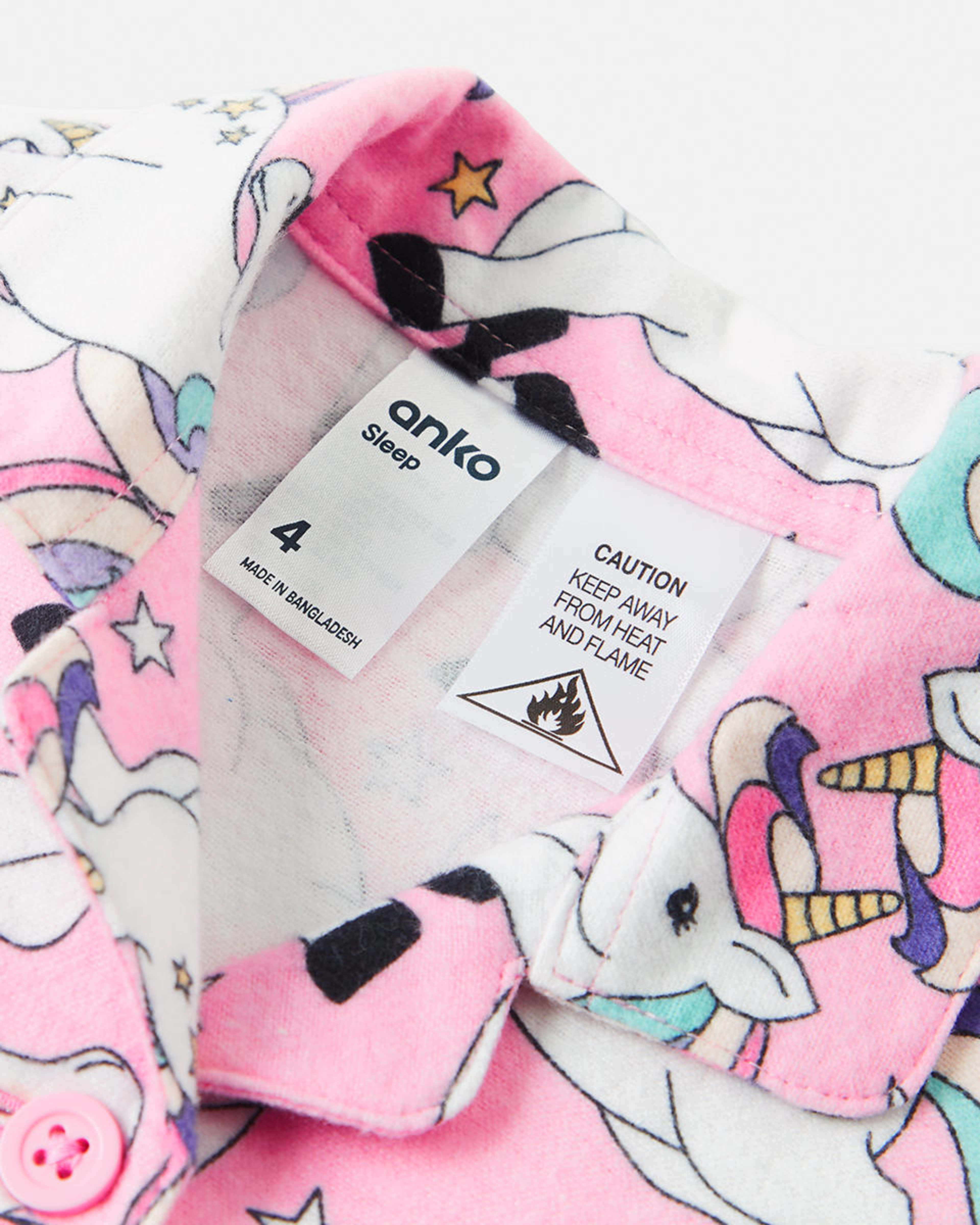 8 Flannelette Pyjama Set Unicorn, 8 of 9