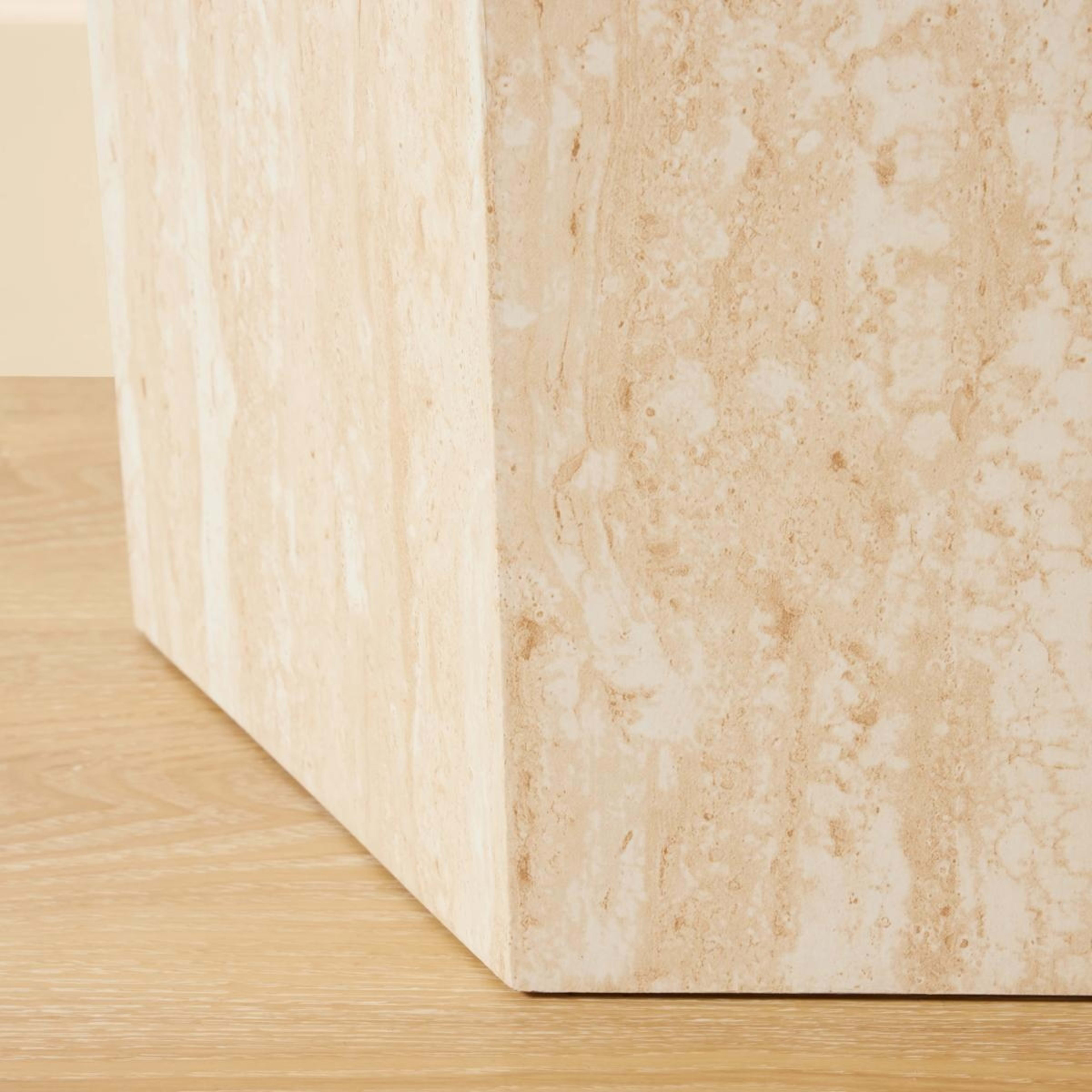 5 Travertine Side Table, 5 of 5
