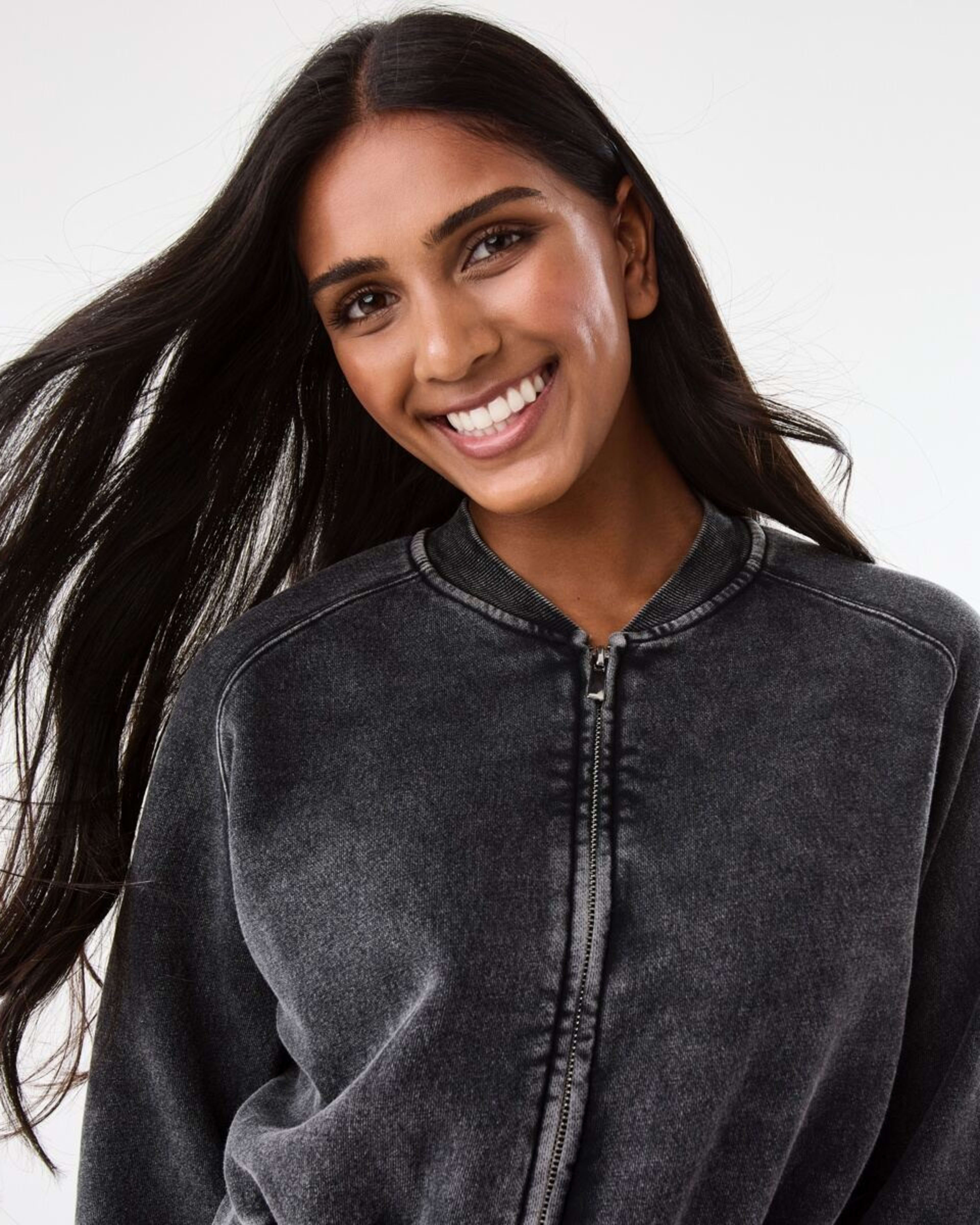 5 Washed Bomber Jacket Black, 5 of 7