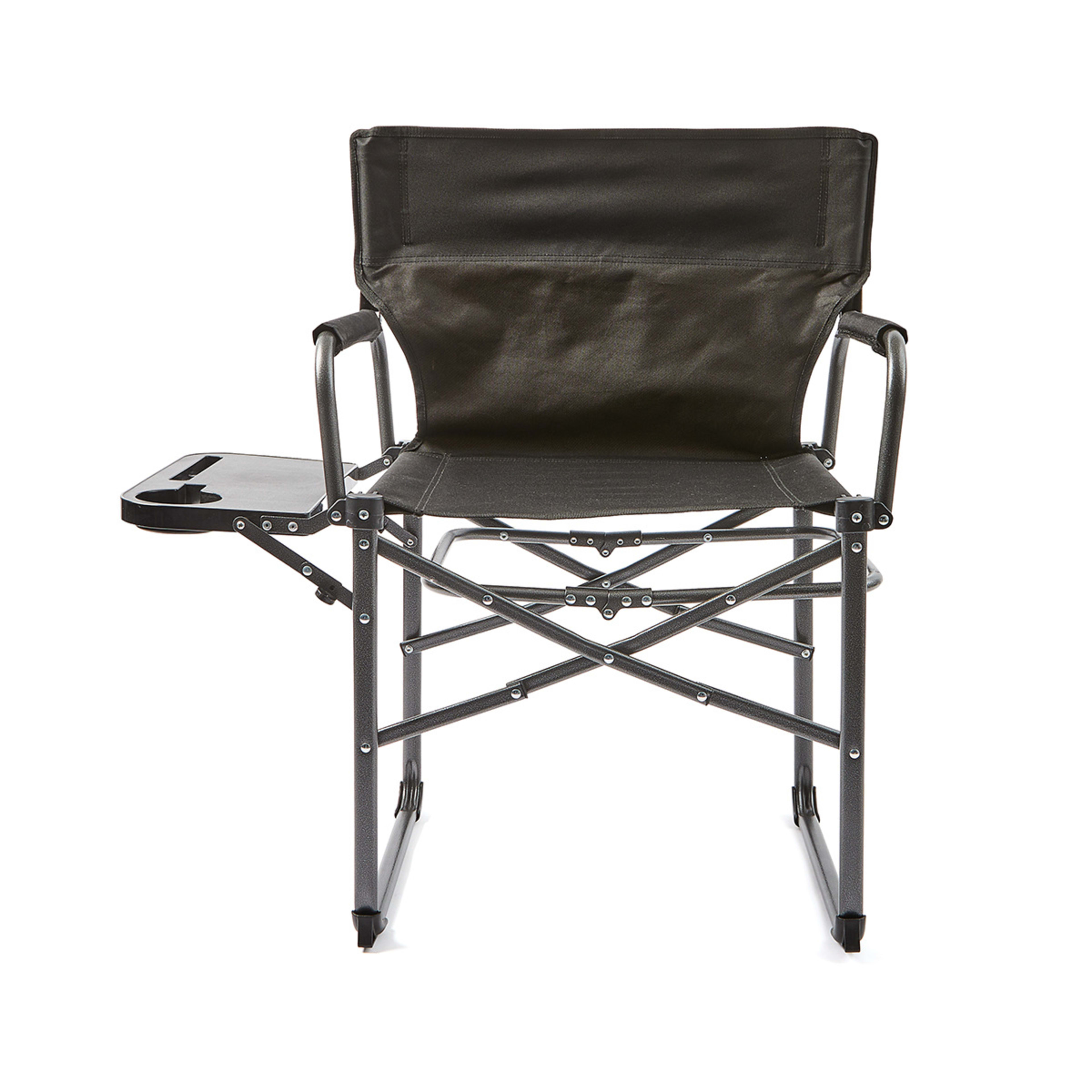 3 Director's Chair with Side Table - Black, 3 of 10