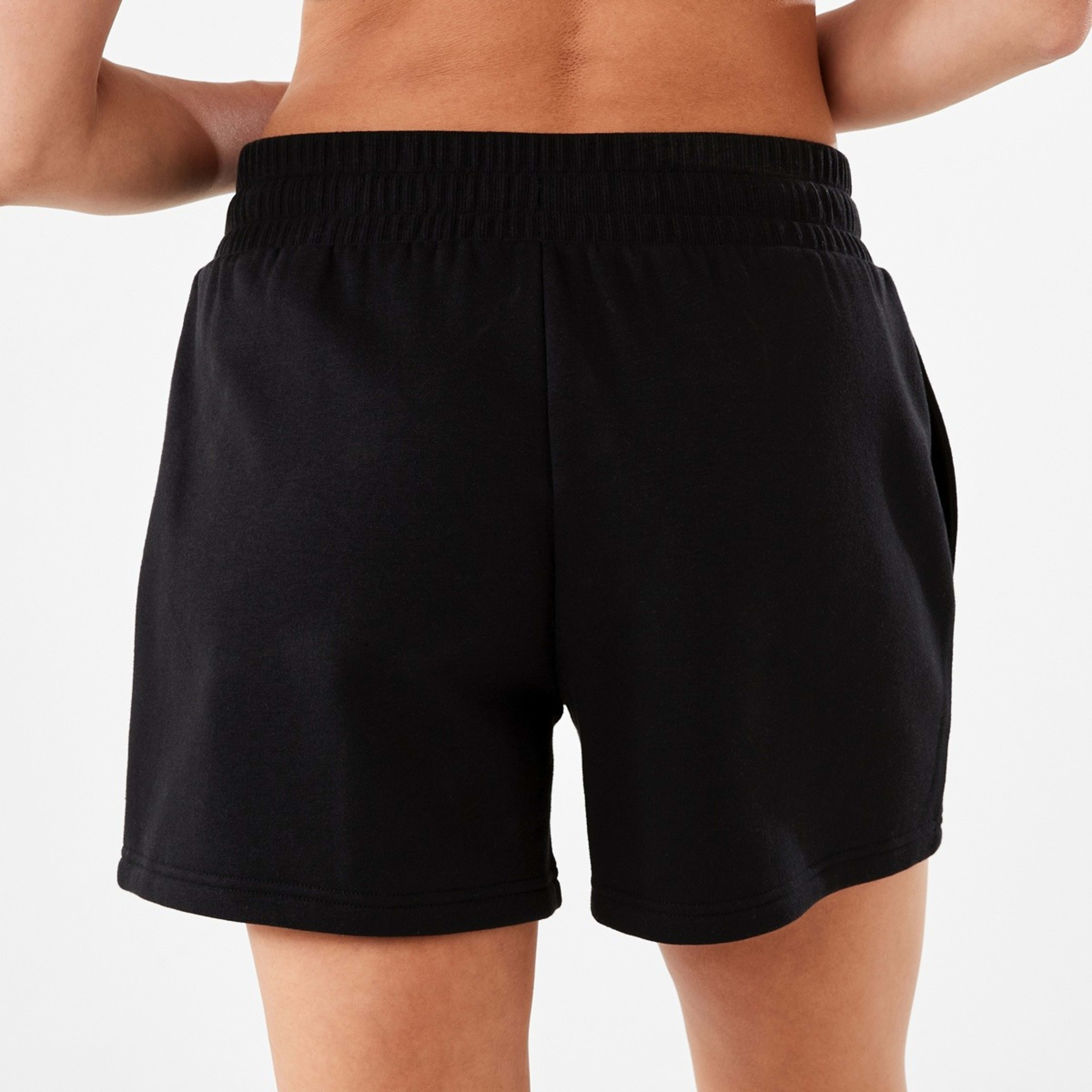 3 Active Womens Fleece Shorts Black, 3 of 6