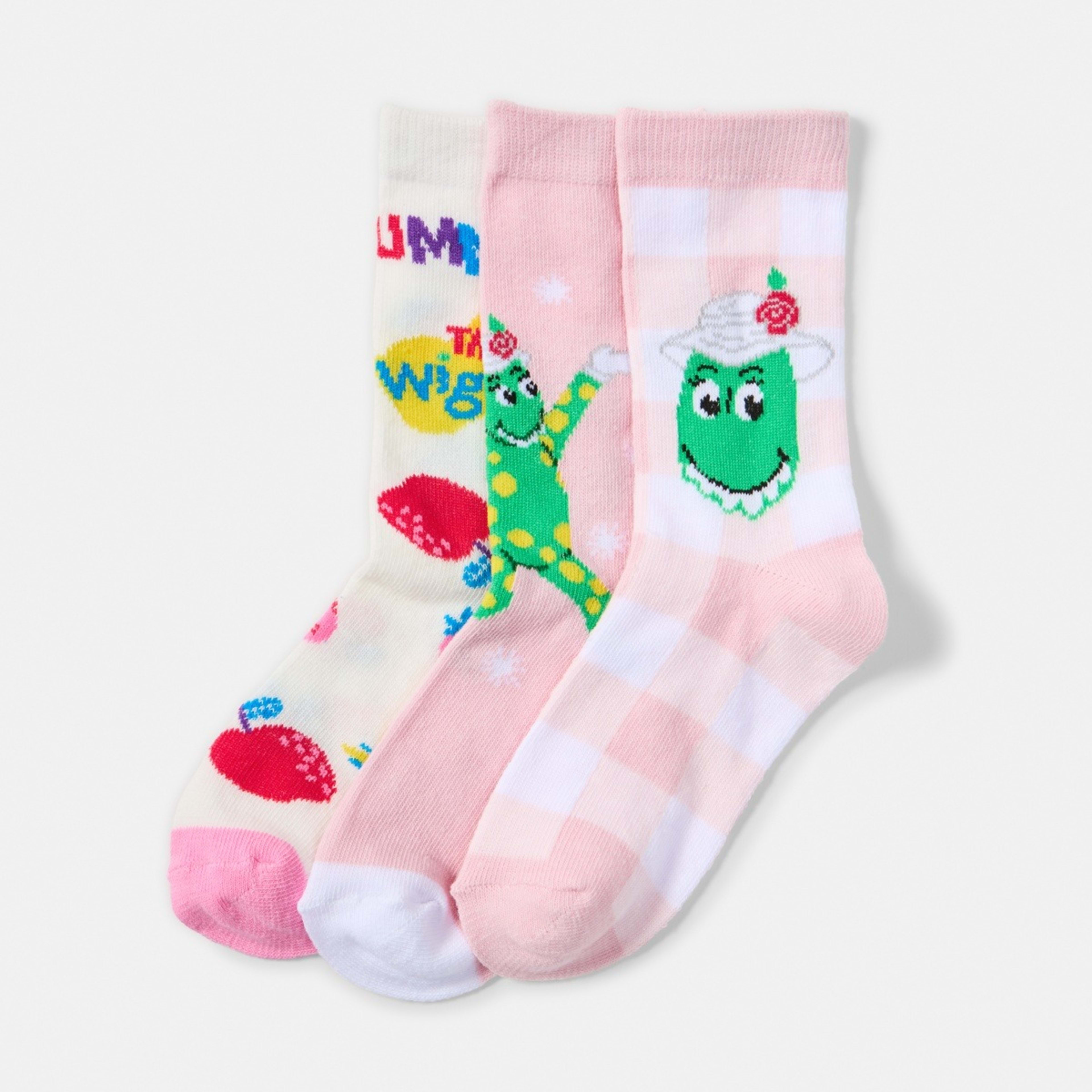 1 3 Pack The Wiggles License Crew Socks Dorothy, 1 of 3