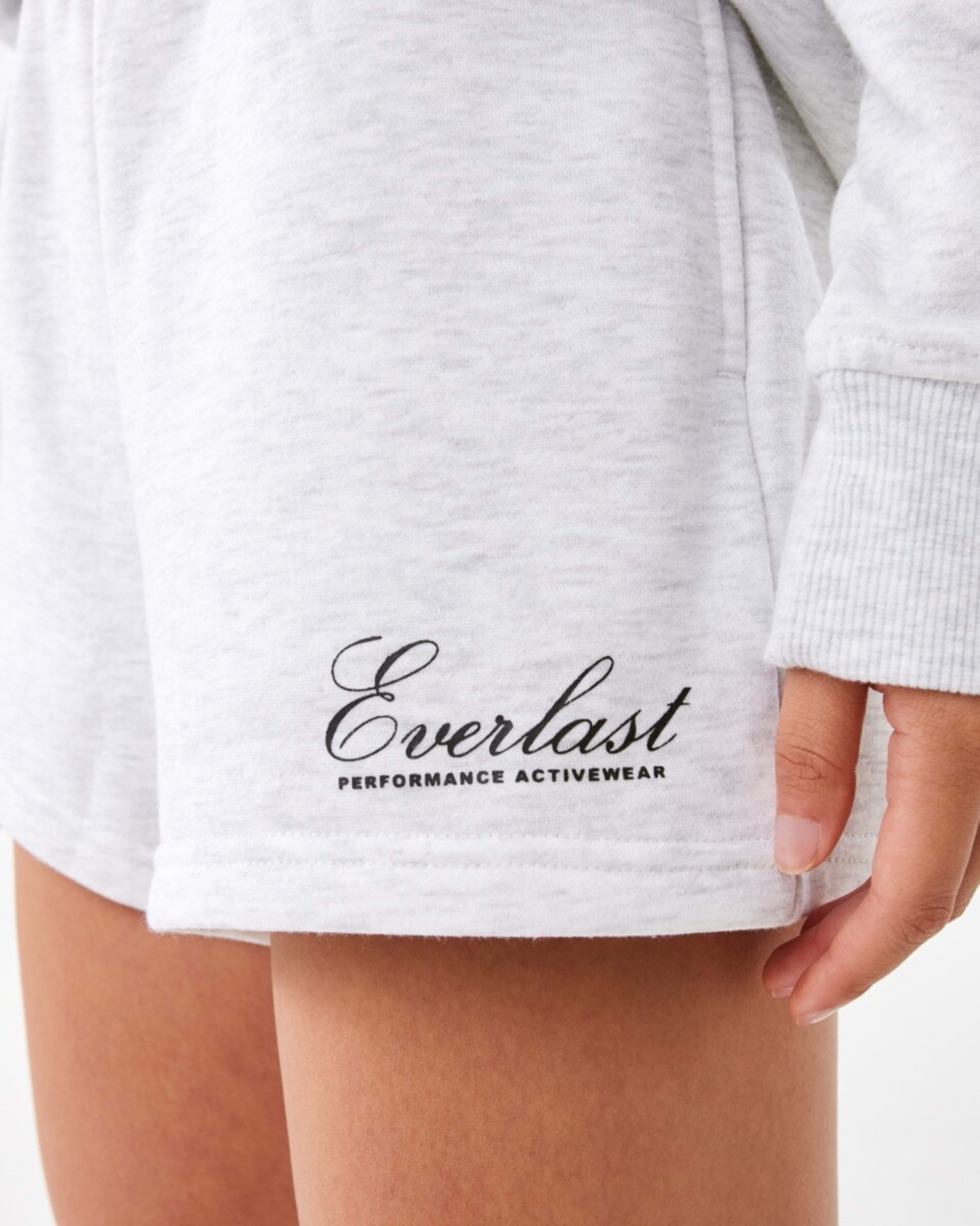 6 Everlast Womens Street Sweat Shorts EVERLAST BLOCK WHITE MARLE, 6 of 8