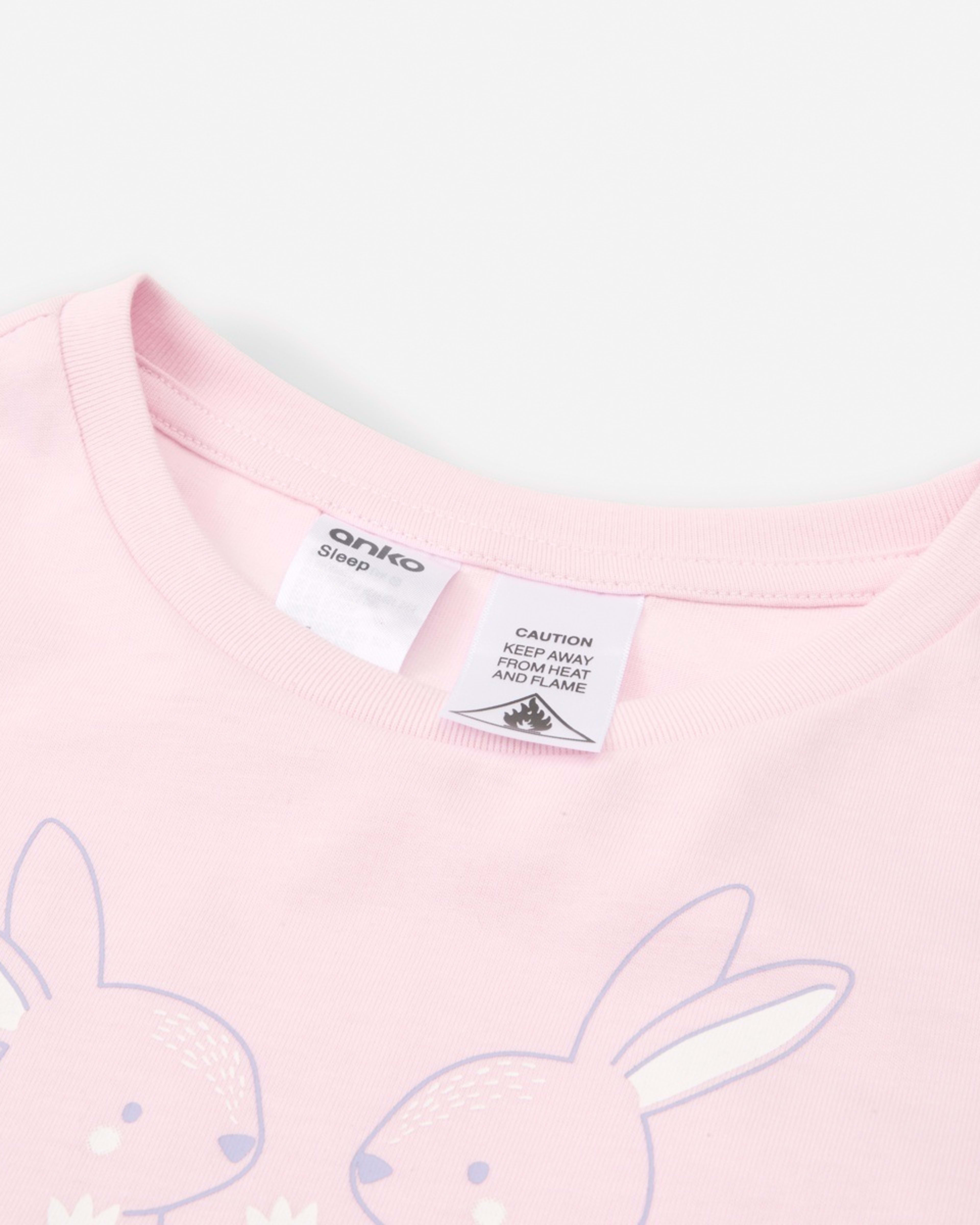 7 Knit Pyjama Set Pnk Bunny, 7 of 8