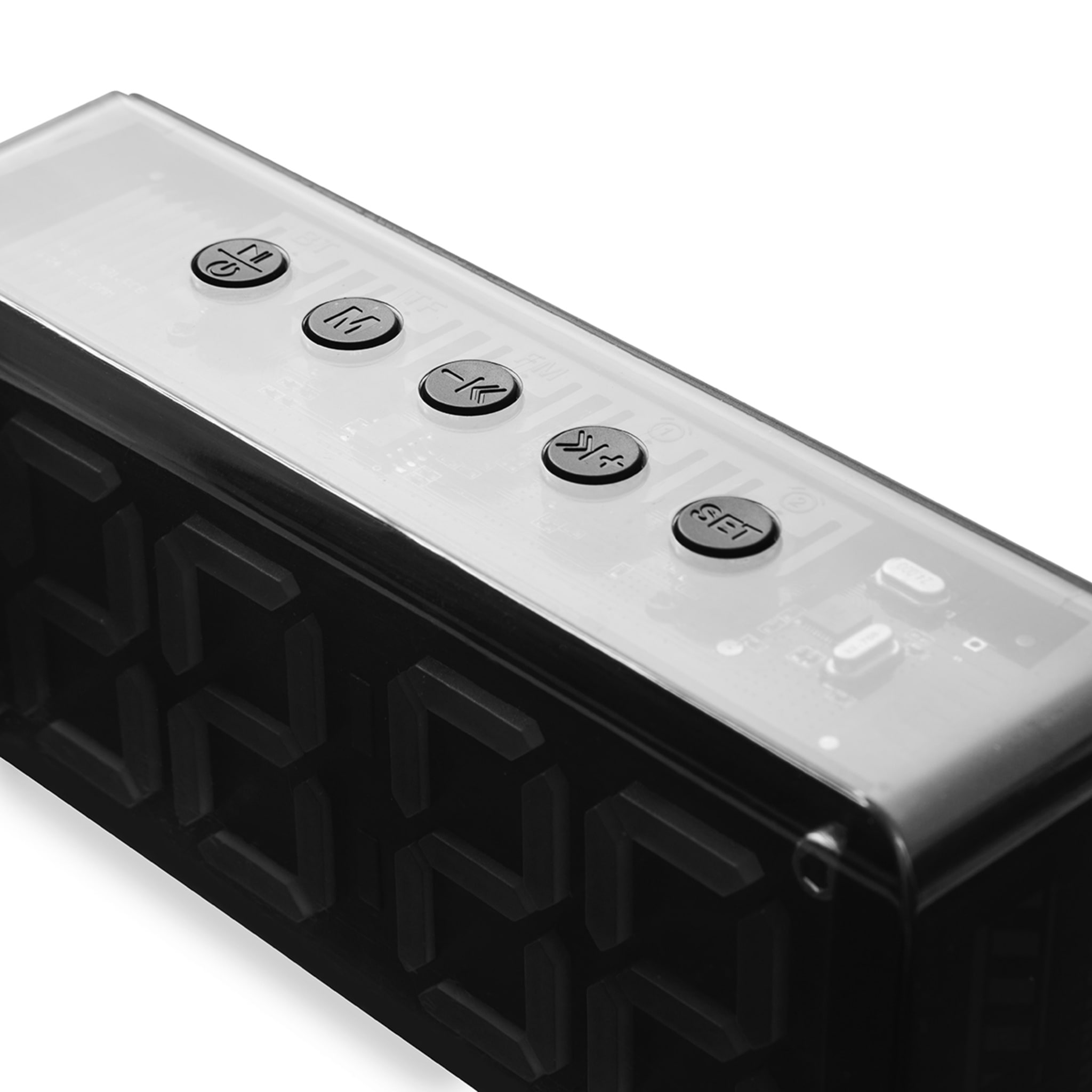 Clock Radio Bluetooth Speaker Black Kmart
