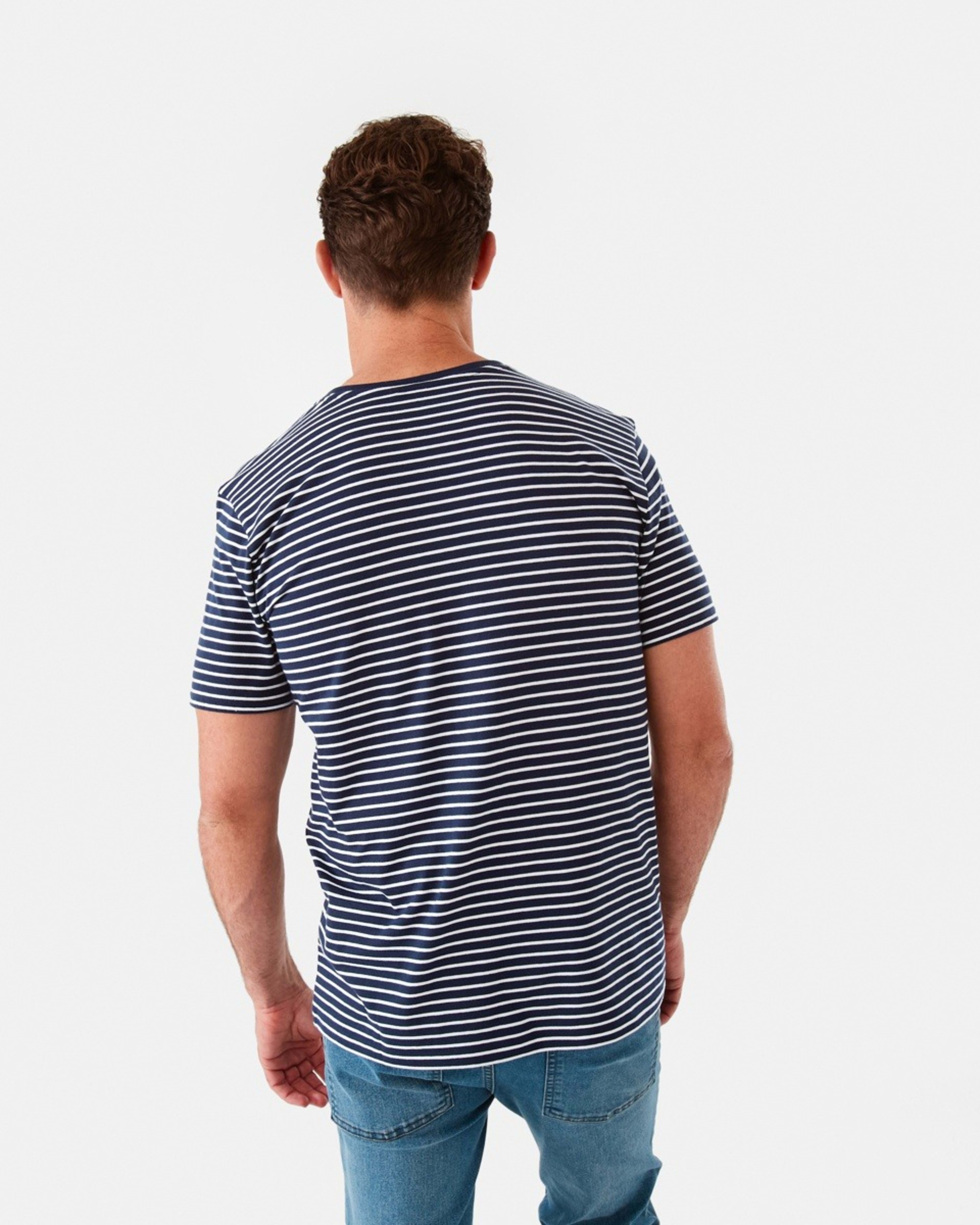 3 Australian Grown Cotton Stripe T-Shirt Nvy Strp, 3 of 6