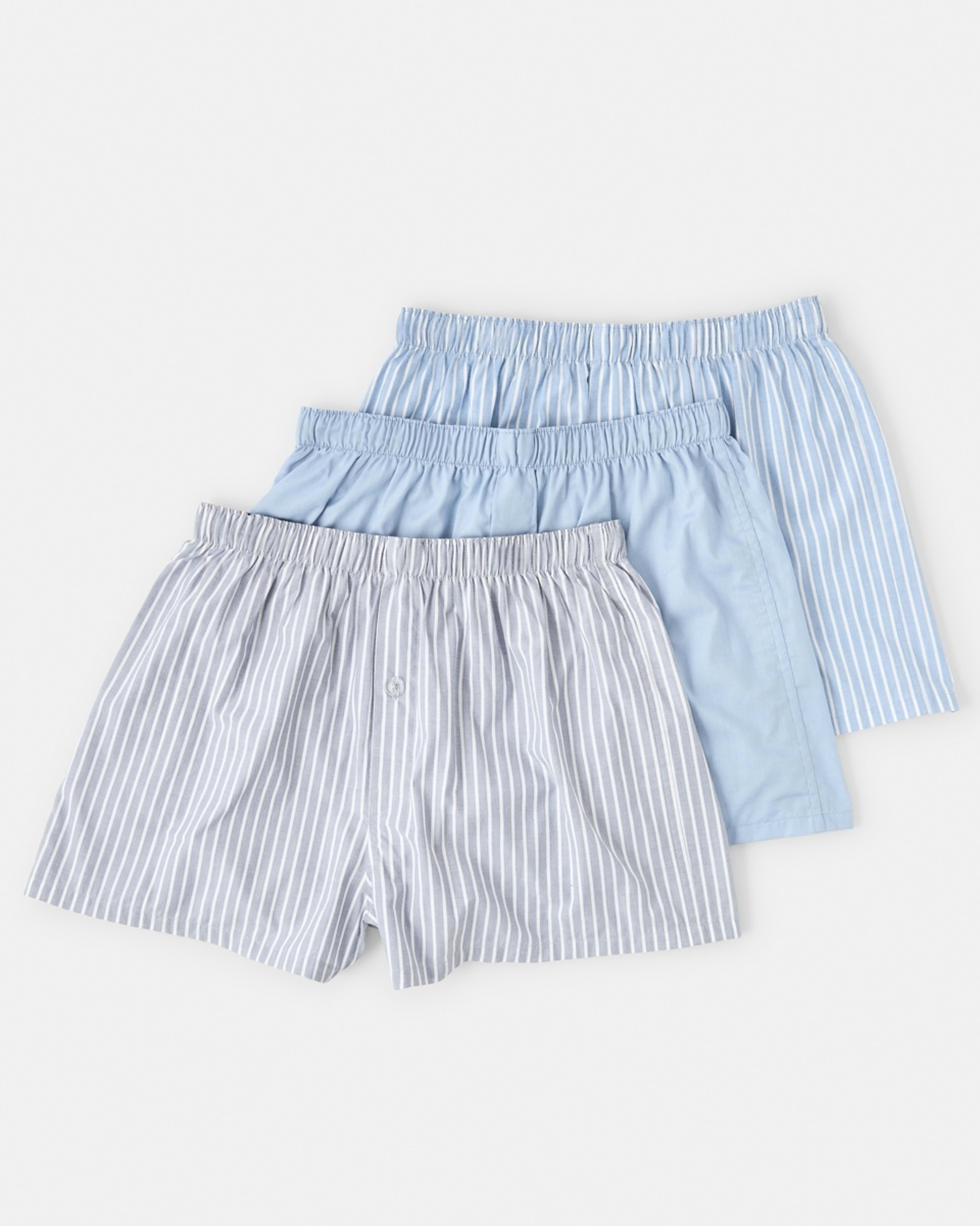 1 3 Pack Alpha Classic Woven Boxers SHAVE STRIPE, 1 of 7
