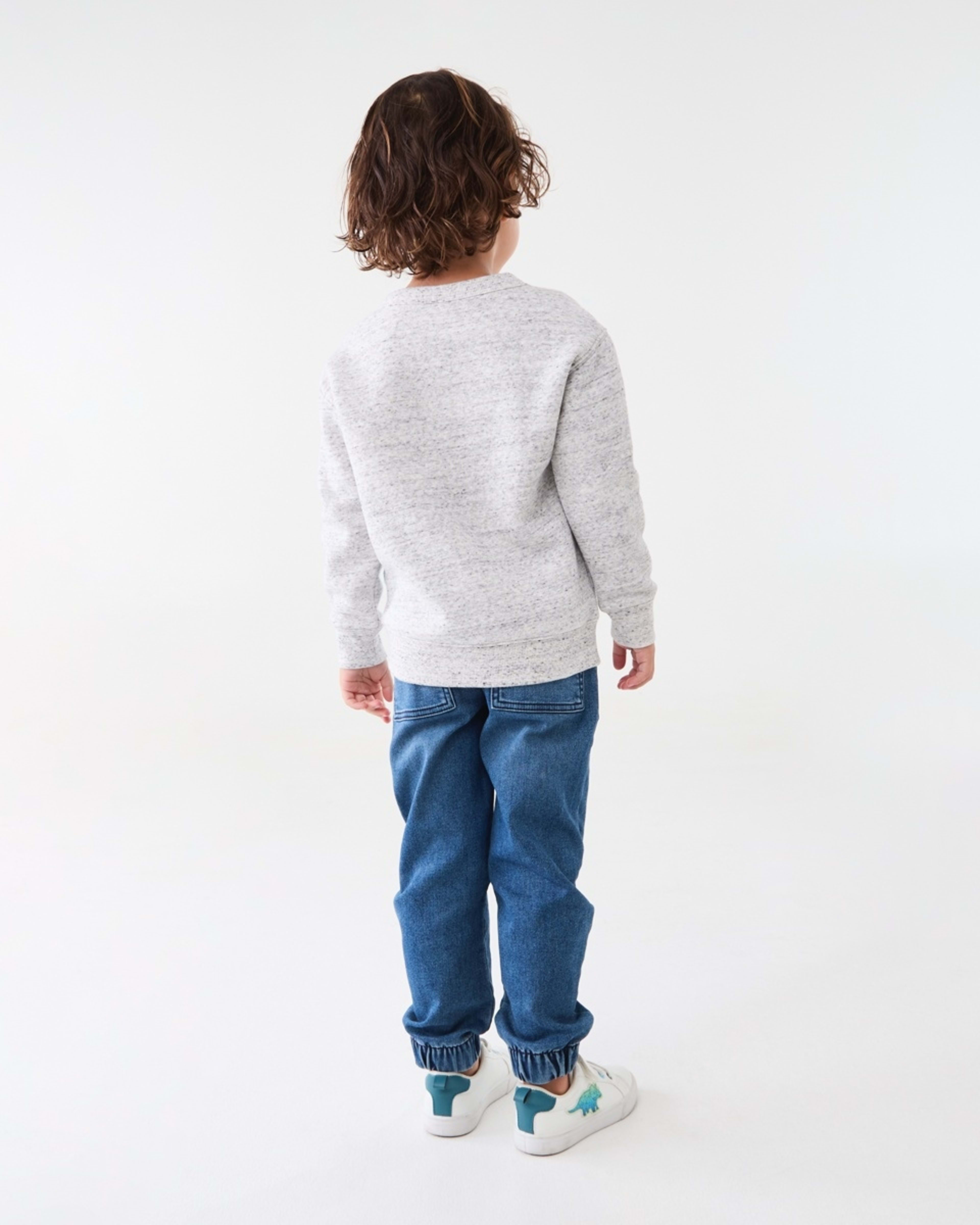 7 Boucle Crew Neck Sweatshirt Dino Boucle Grey Marle, 7 of 9