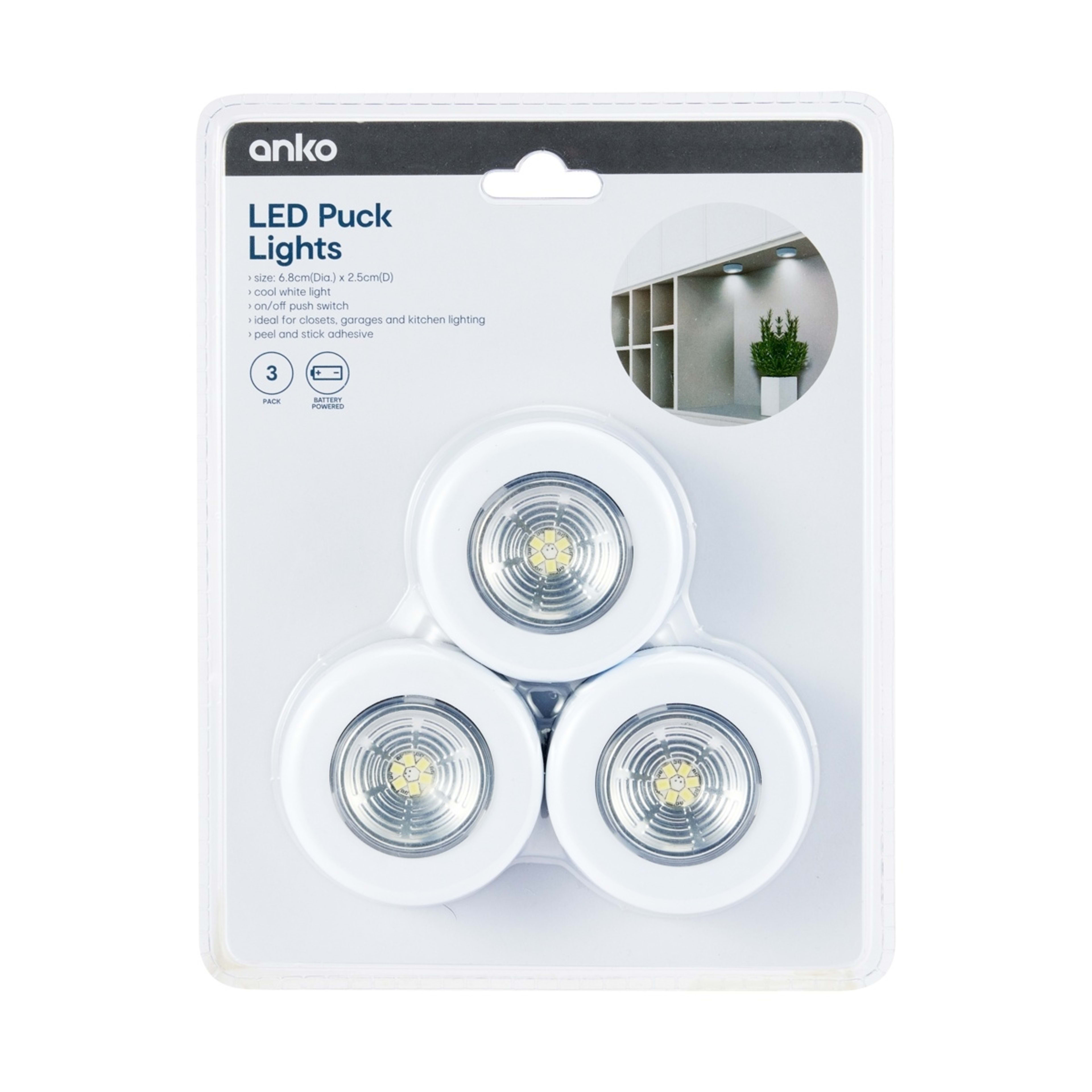 7 3 Pack LED Puck Lights, 7 of 7