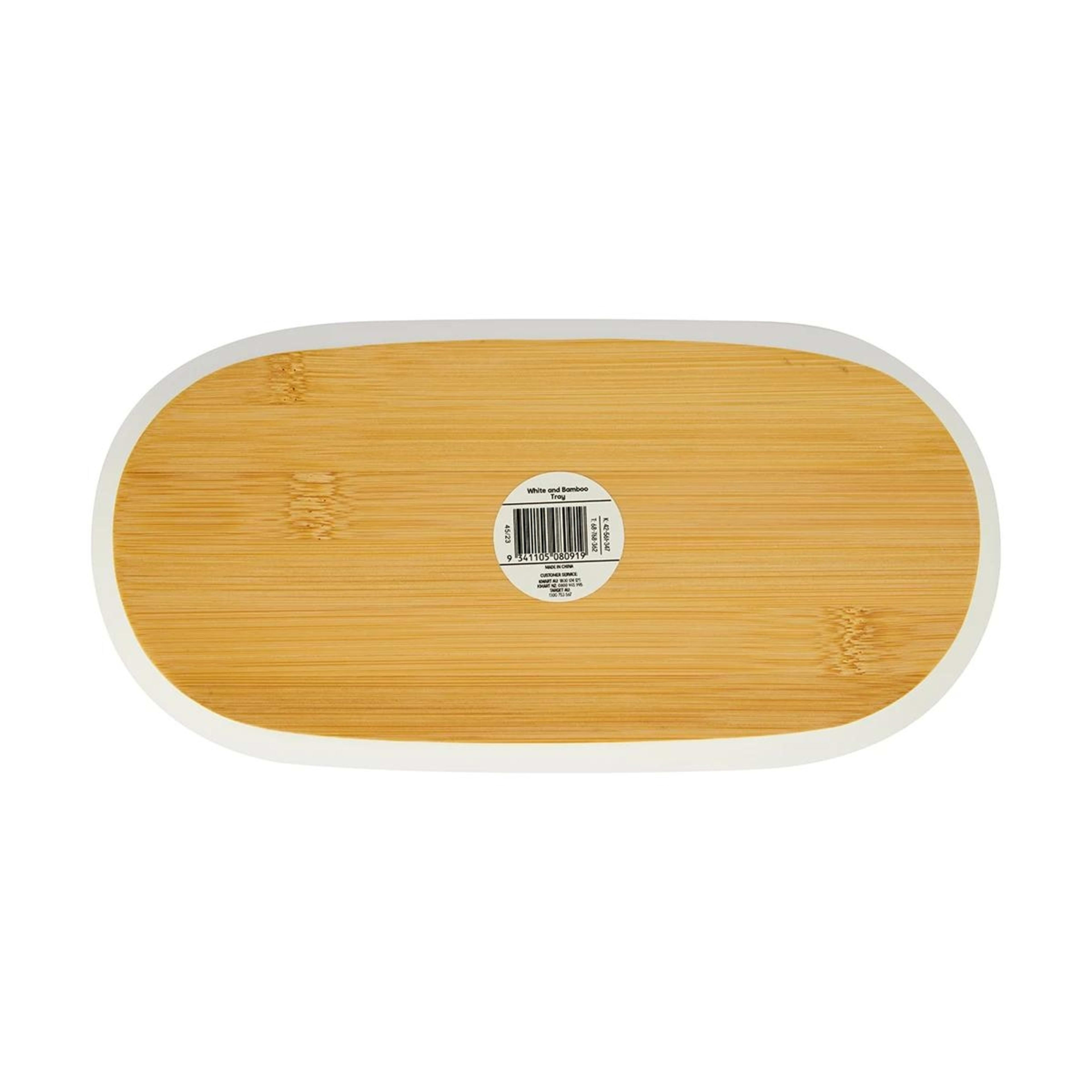 6 Bamboo and White Tray, 6 of 7