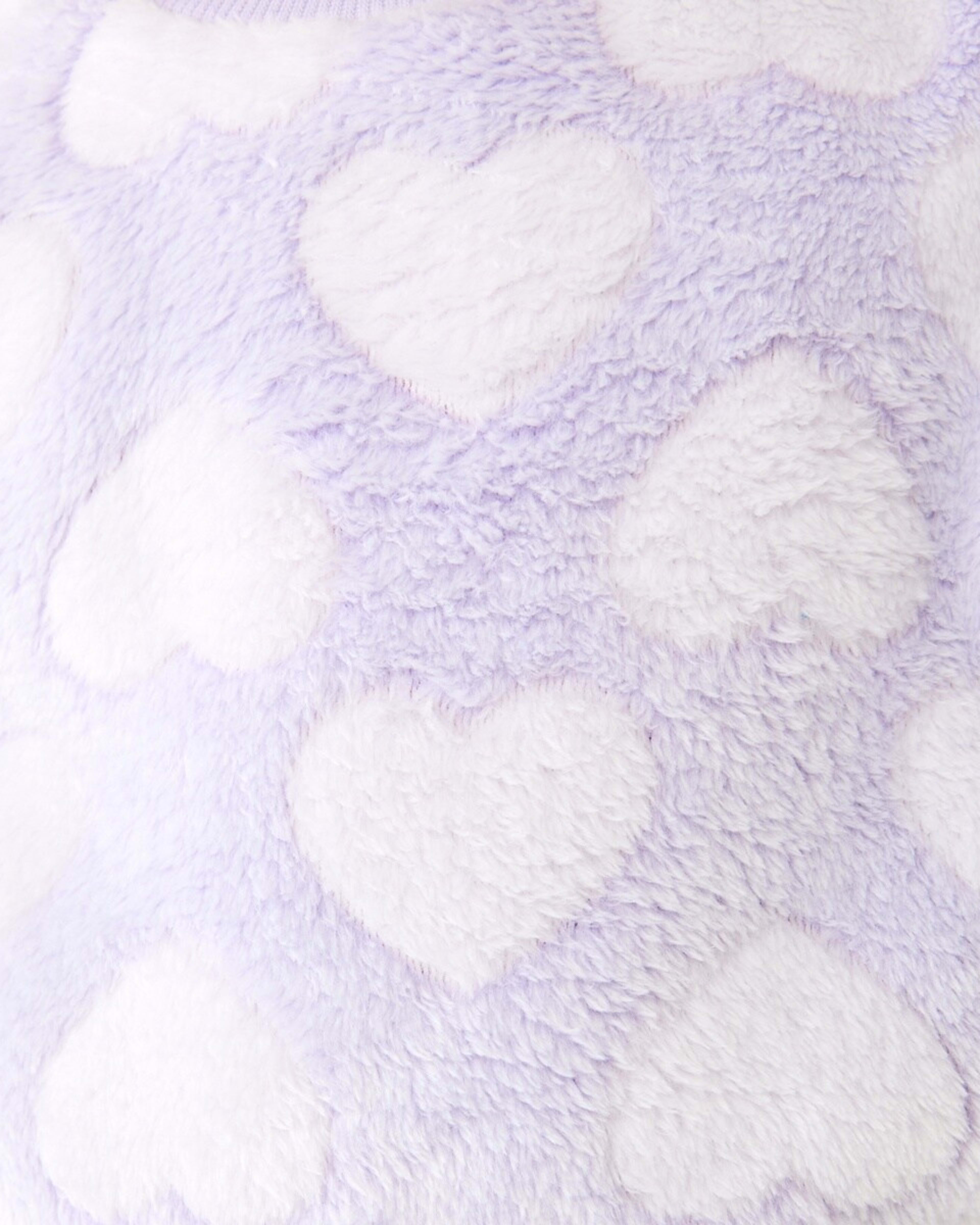 4 Fluffy Pyjama Set Purple Hearts, 4 of 10