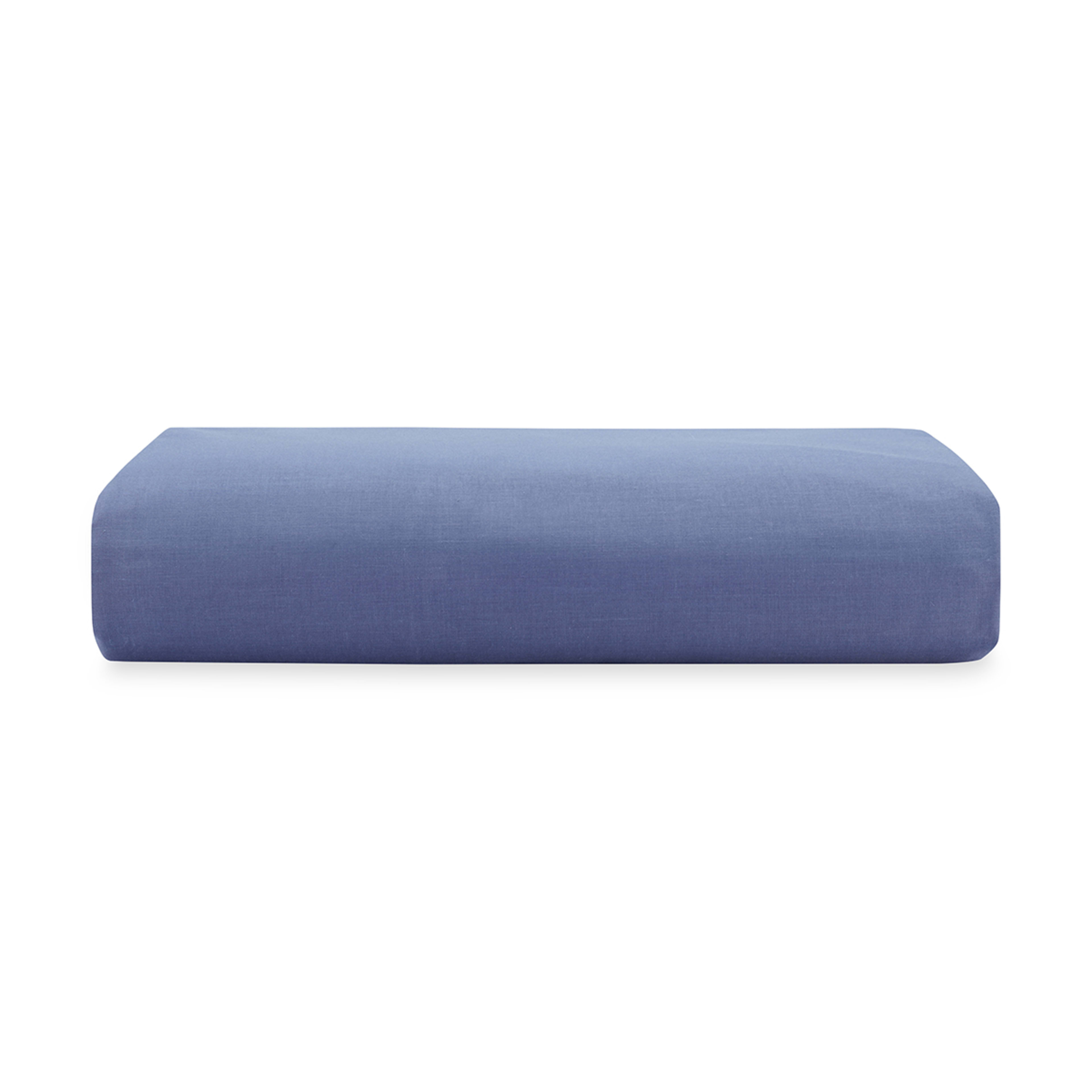 2 180 Thread Count Fitted Sheet - Queen Bed, Mid Blue, 2 of 3