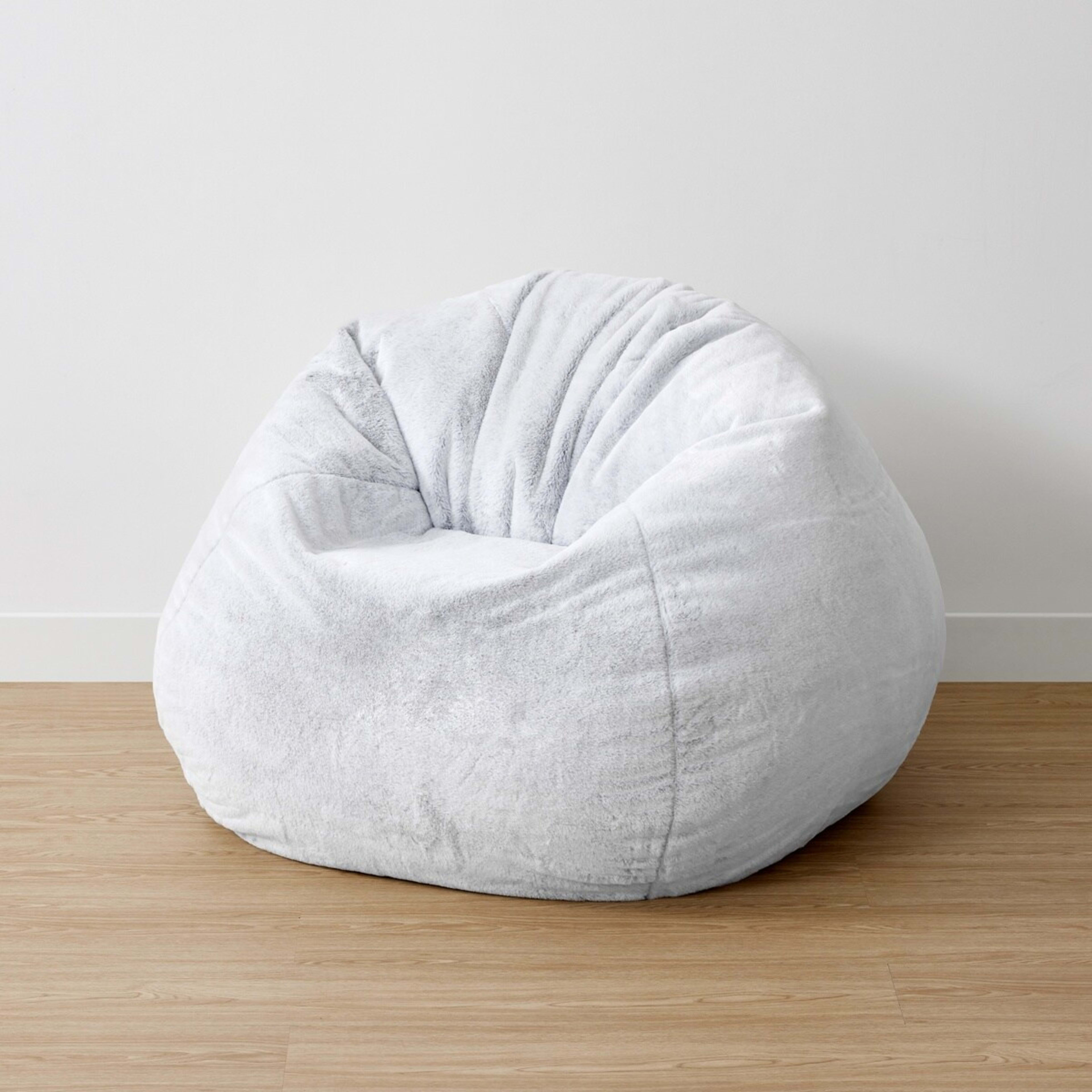 2 Grey Faux Fur Bean Bag, 2 of 9