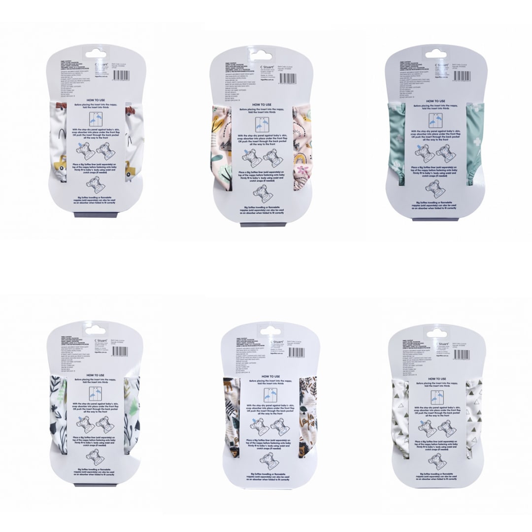Big Softies Reusable Nappy with Insert Absorber Assorted Kmart