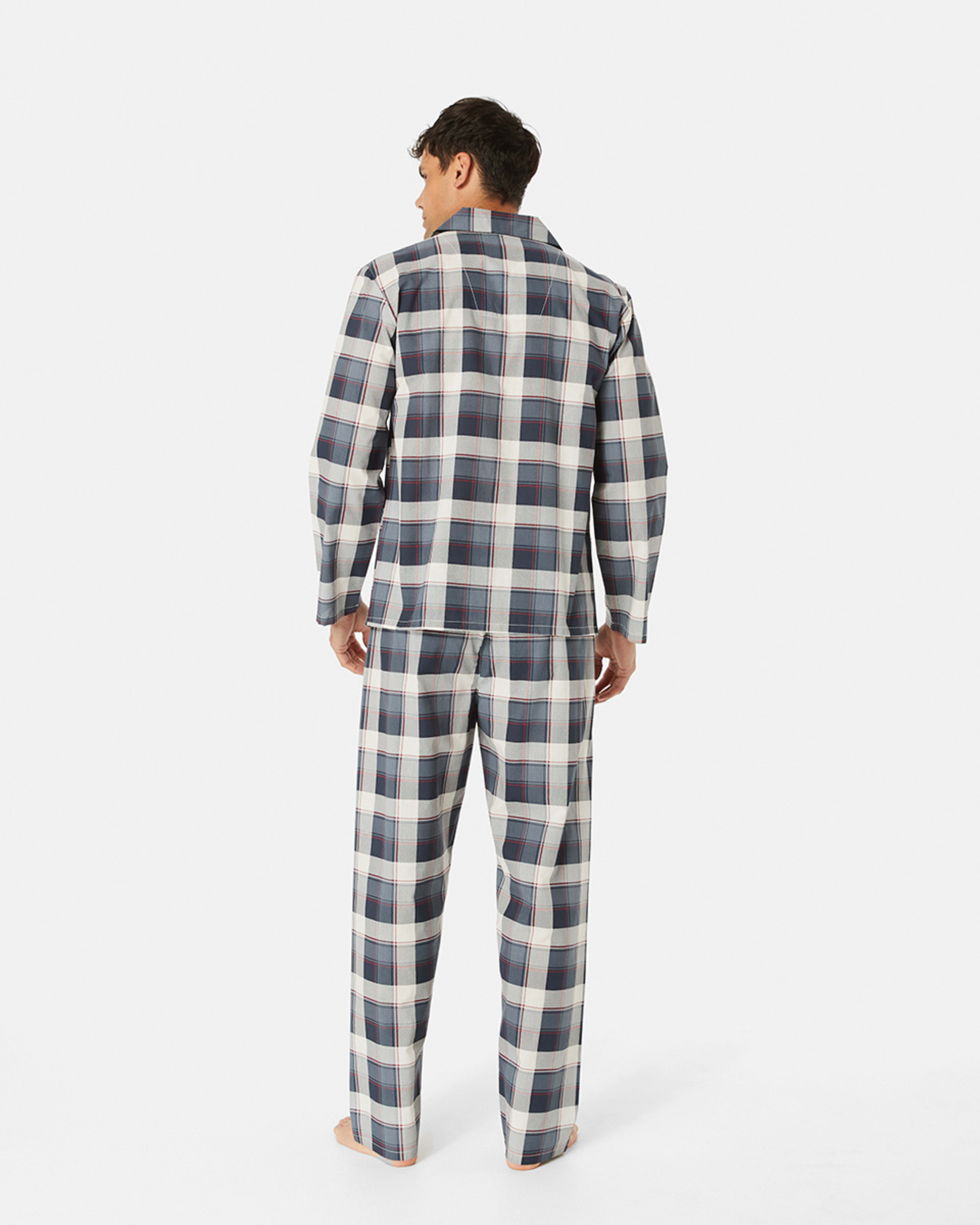 2 Long Leg Woven Pyjama Set Class Check Black Iris, 2 of 4