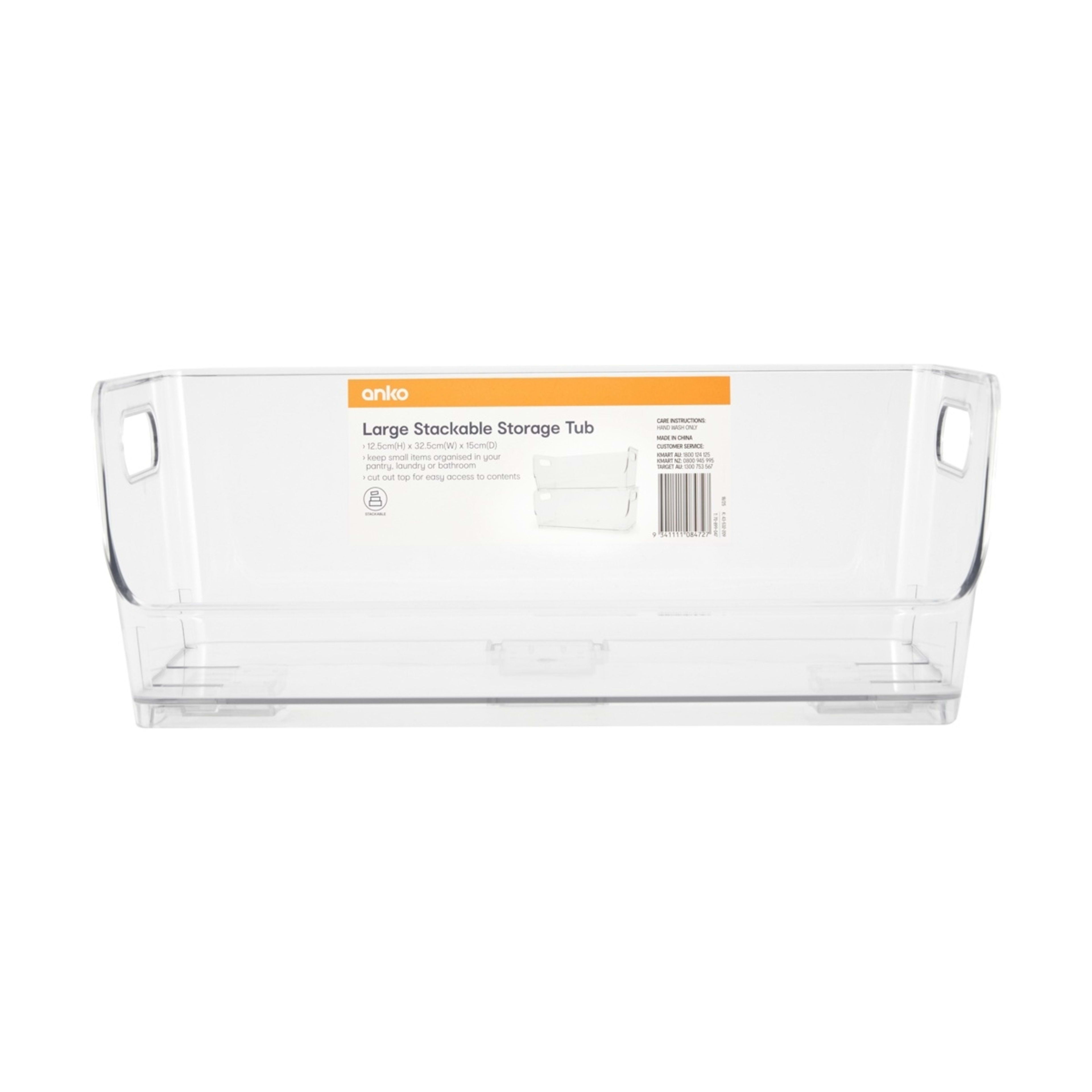 6 Large Stackable Storage Tub - Clear, 6 of 6
