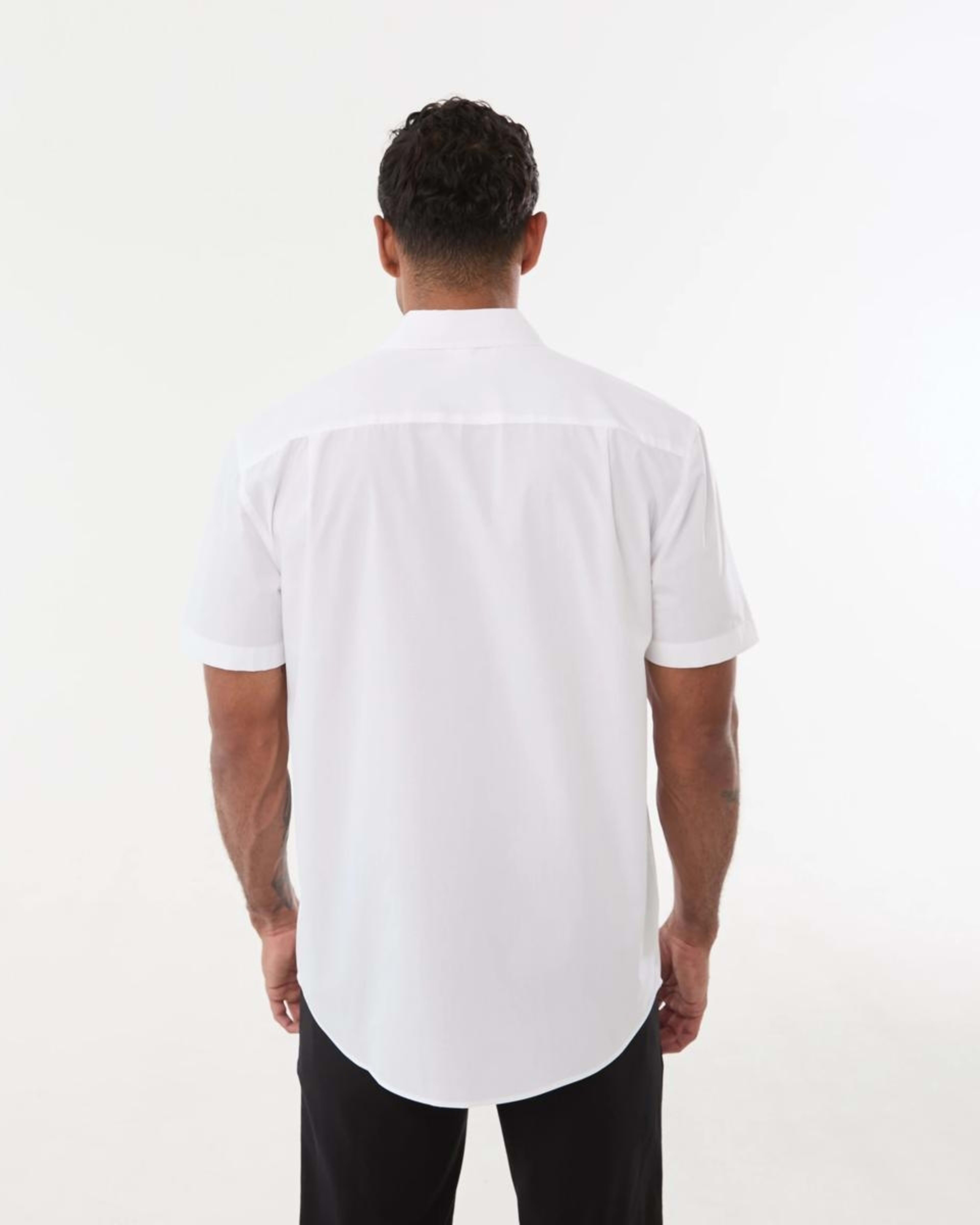 3 Work Short Sleeve Business Shirt WHITE, 3 of 5