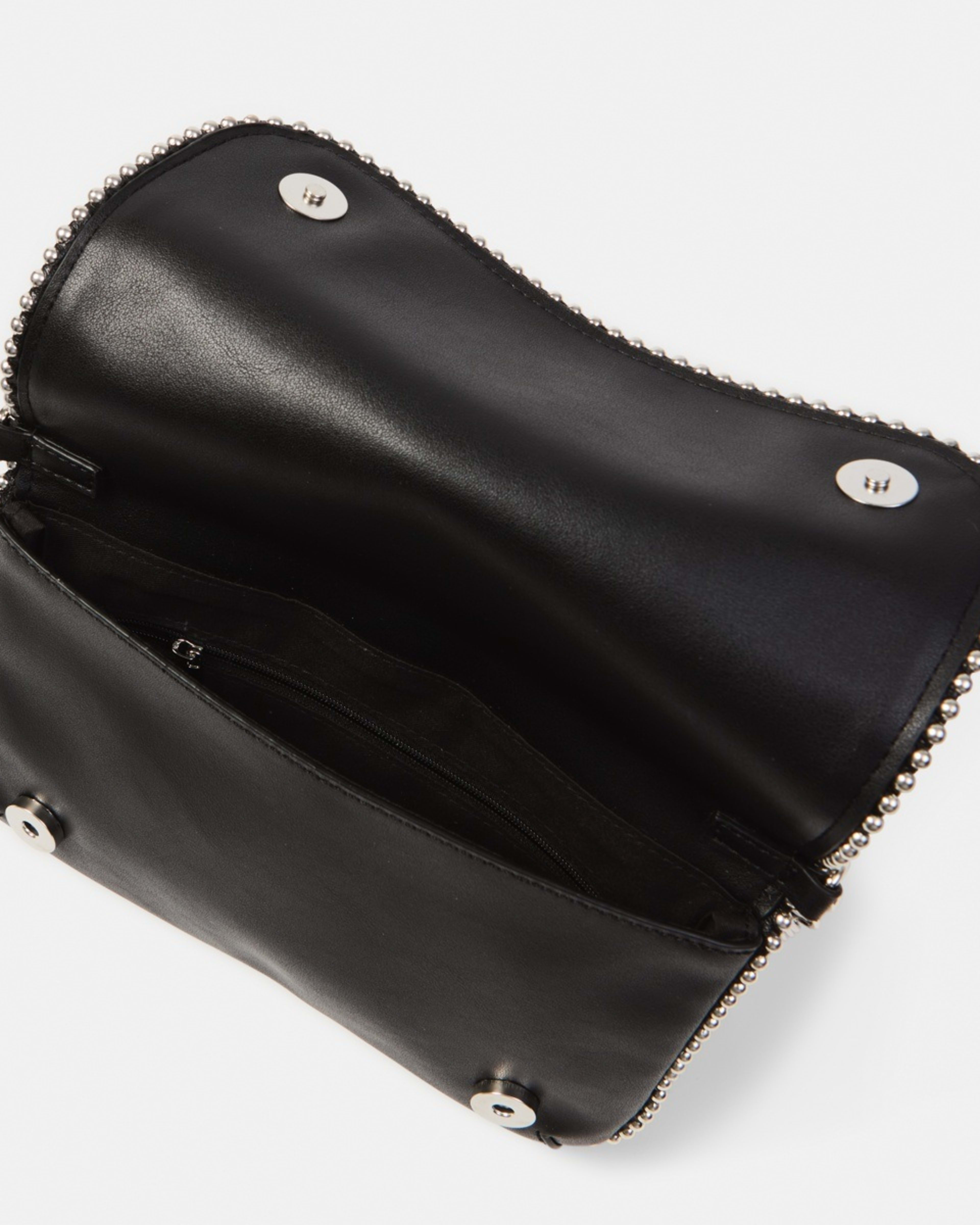 4 Metal Trim Crossbody Bag Black, 4 of 6