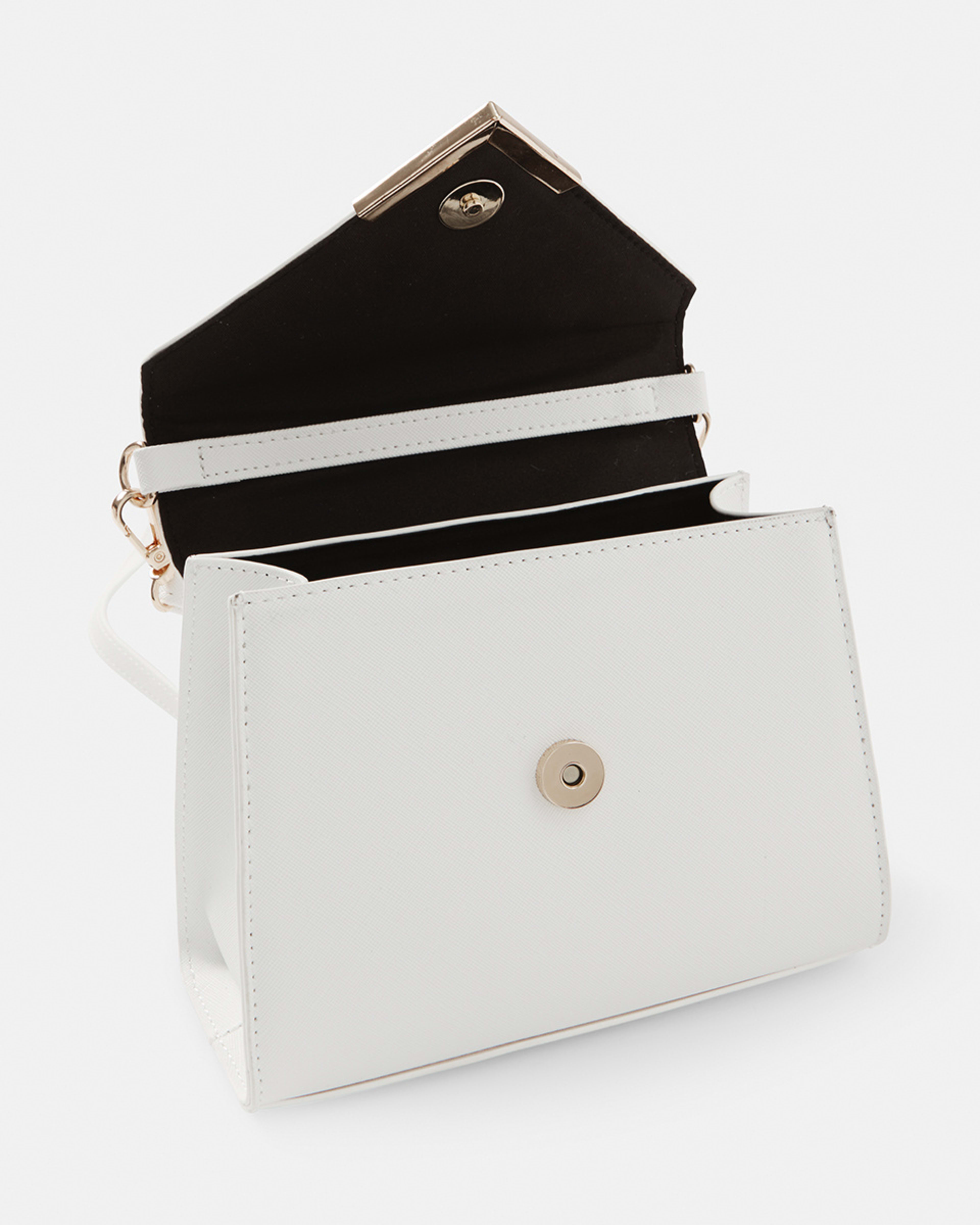 3 Dressy Flap Crossbody Bag White2, 3 of 5