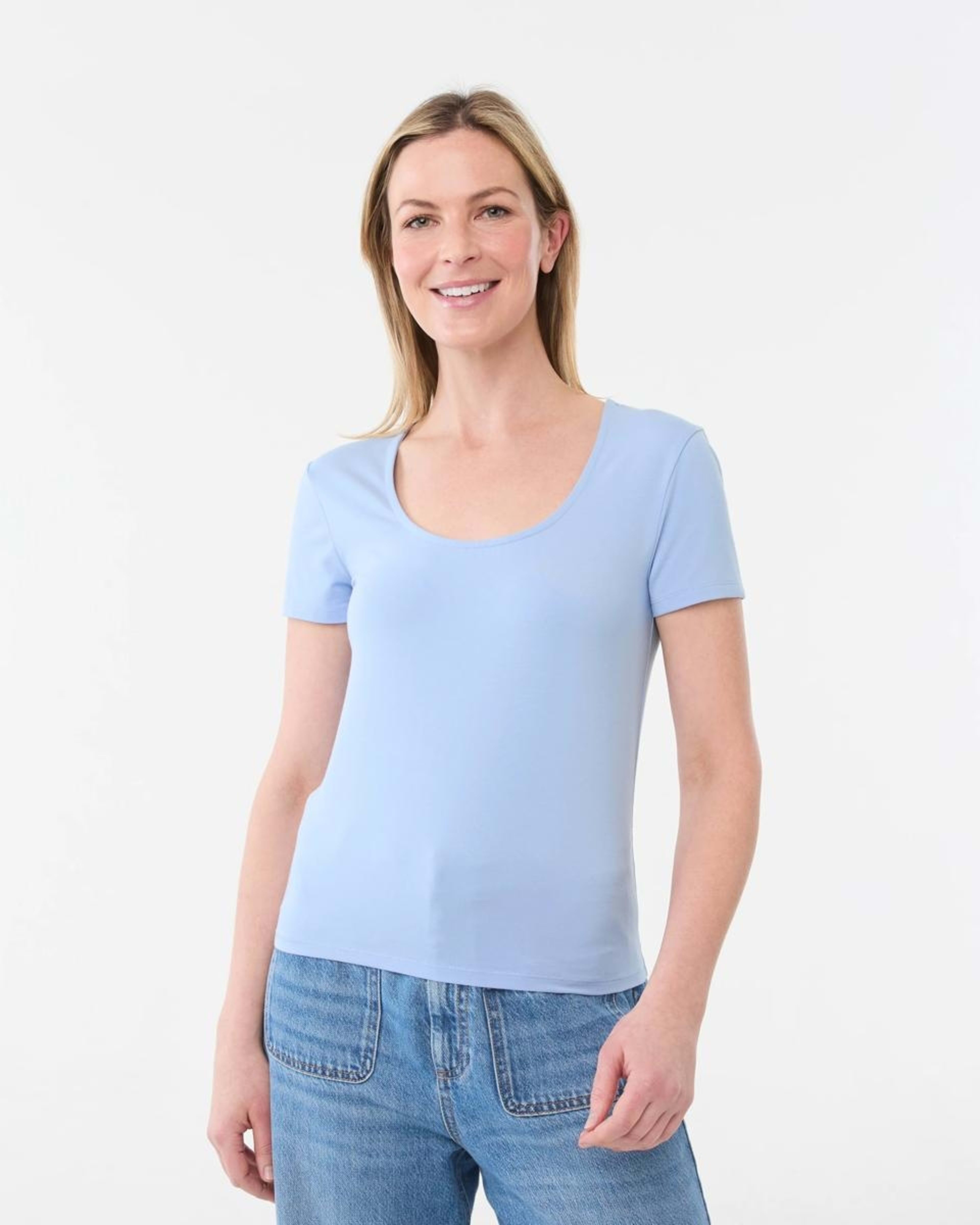 1 Short Sleeve Fitted T-shirt BRUNI BLUE, 1 of 5