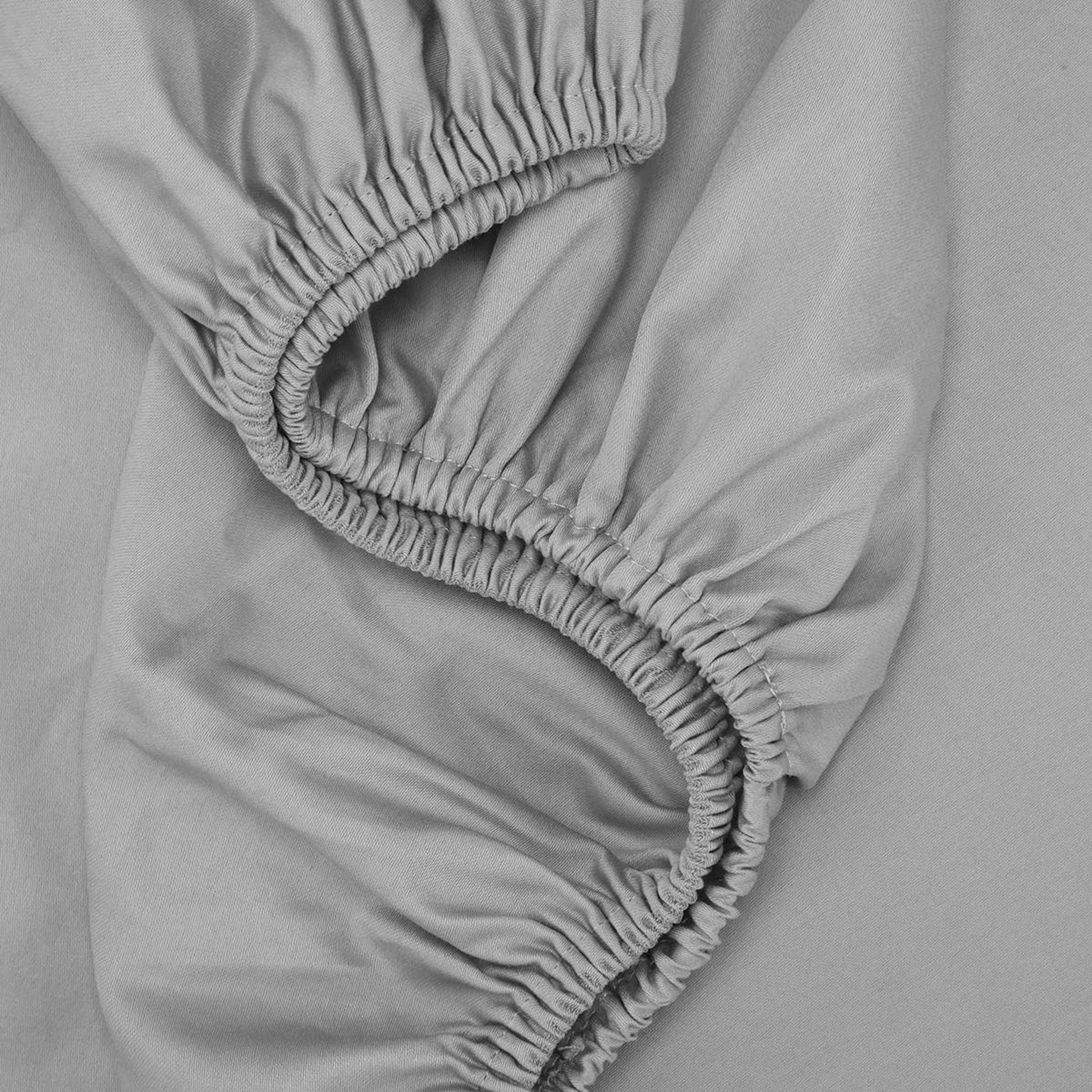 3 500 Thread Count Australian Grown Cotton Fitted Sheet - King Bed, Silver, 3 of 4