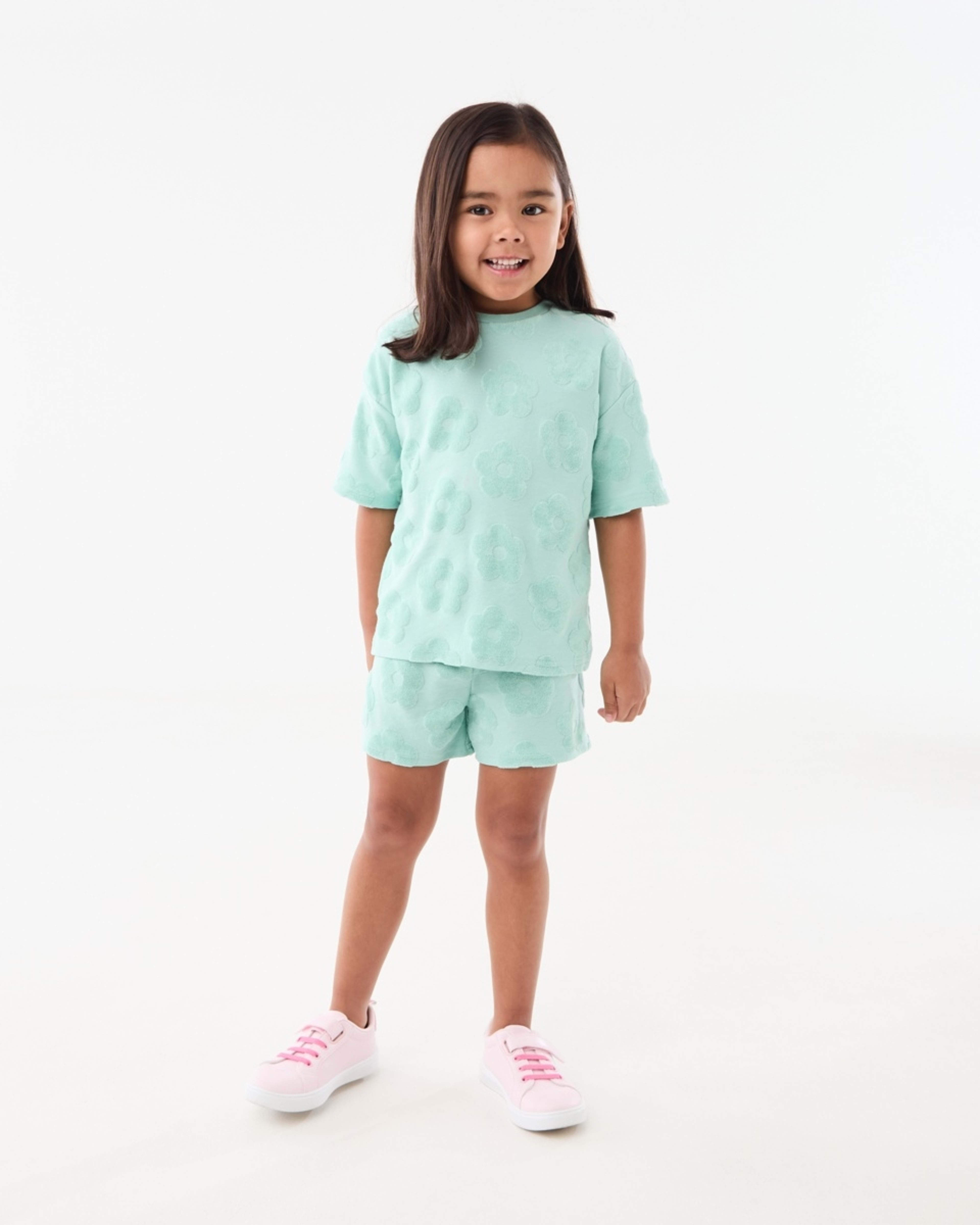 5 Short Sleeve Texture T-shirt Grn Daisy, 5 of 8