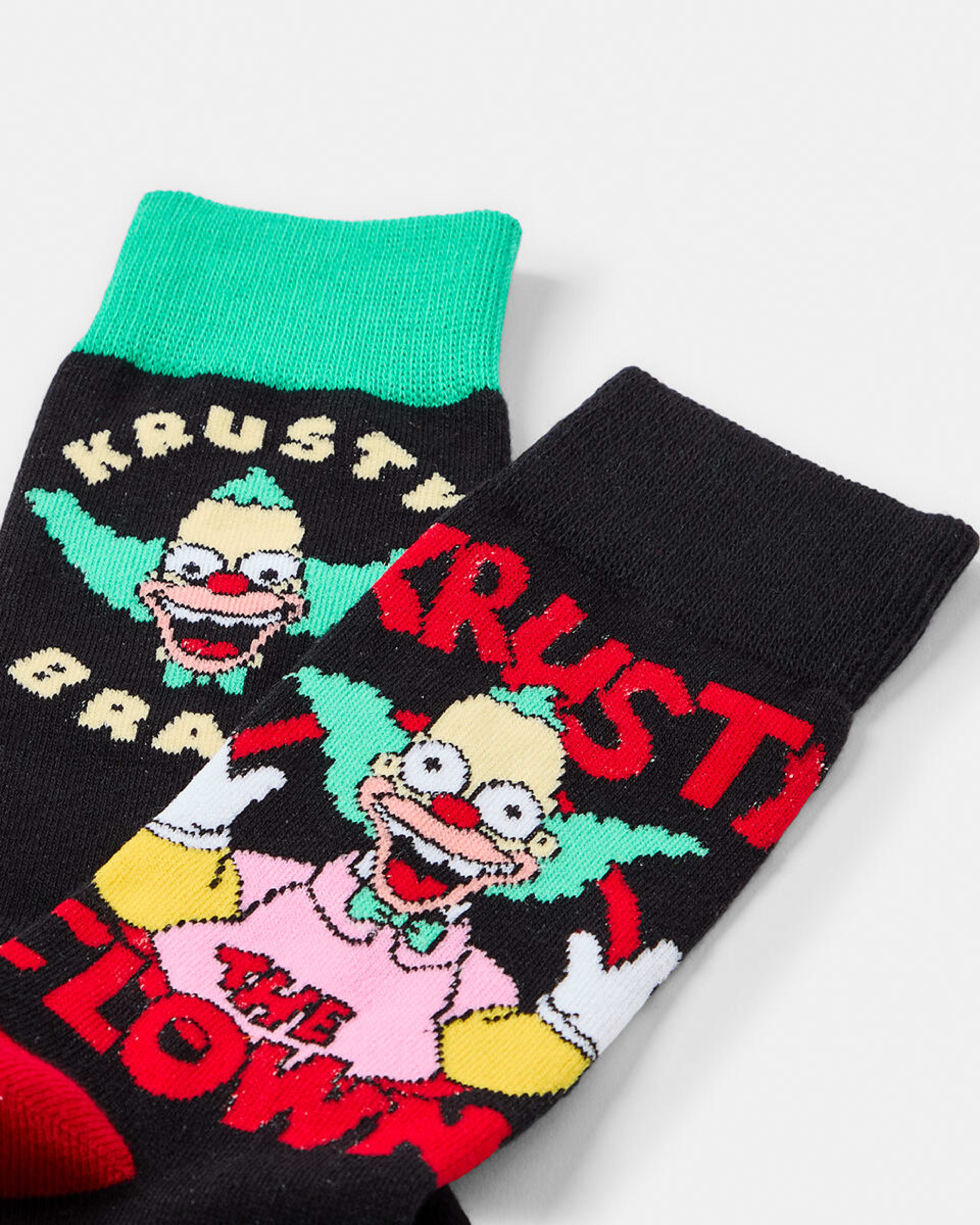 2 2 Pack The Simpsons Krusty The Clown License Socks Krusty, 2 of 3