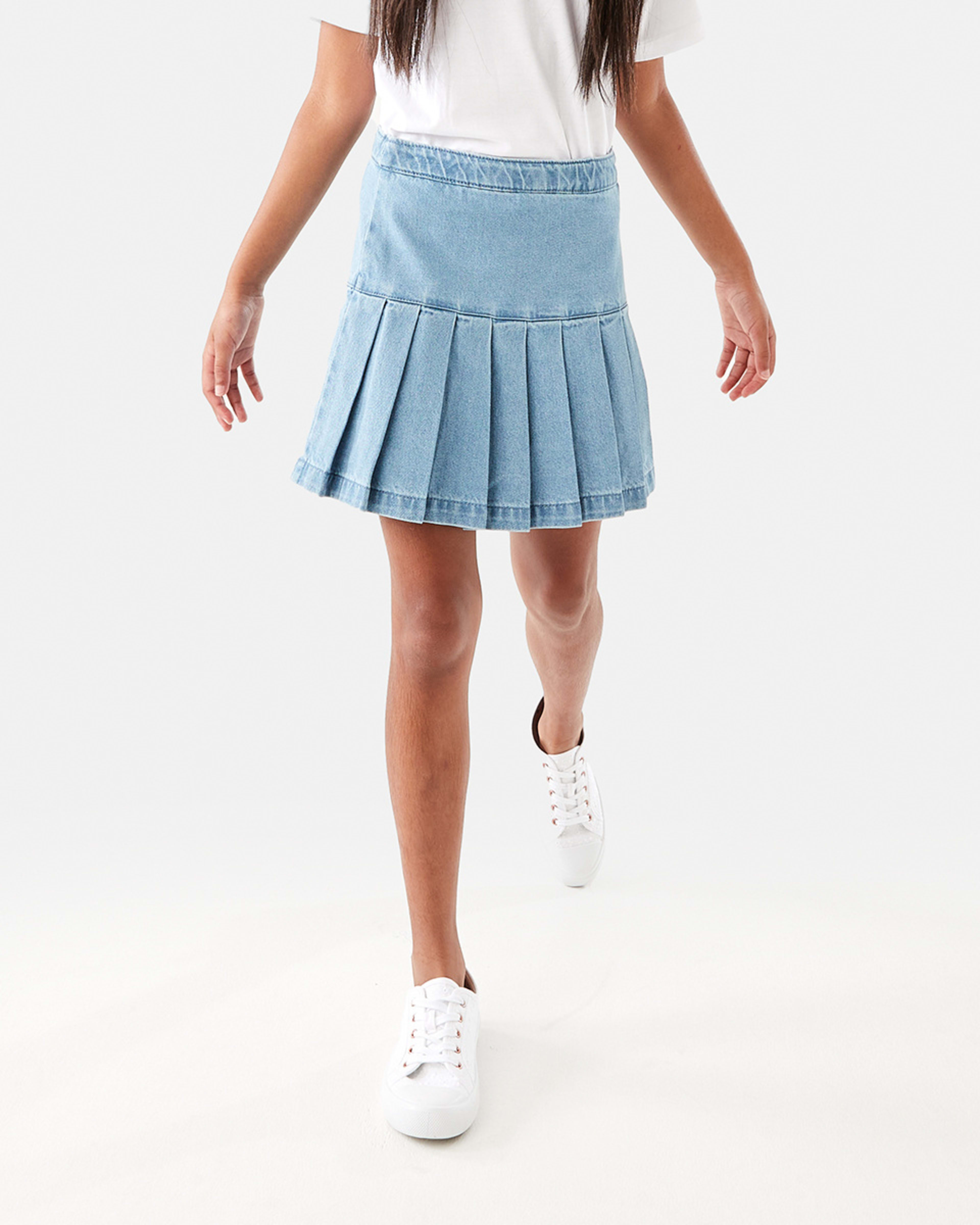 Denim Pleated Skirt - Kmart