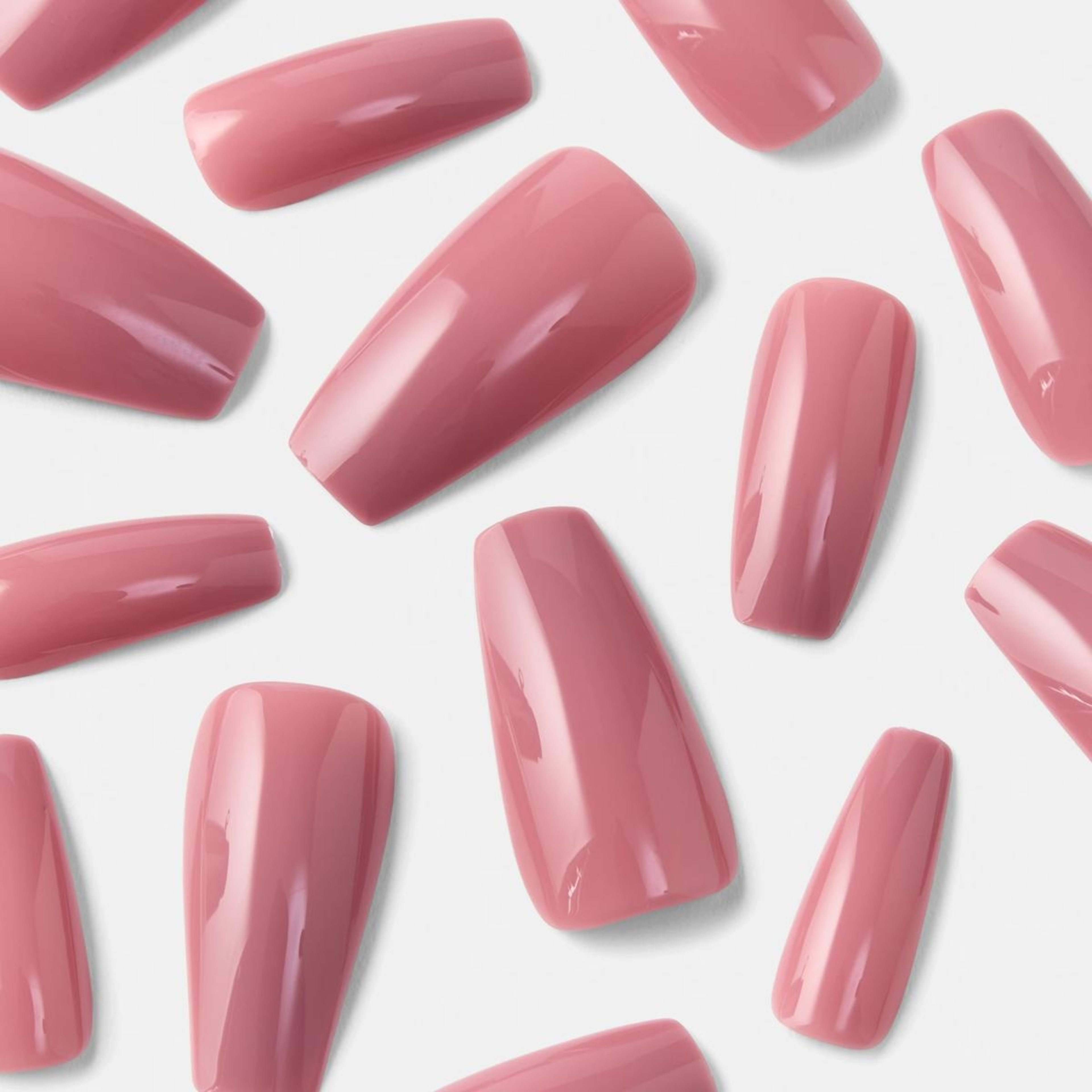 4 OXX Cosmetics 24 Pack Artificial Nails with Adhesive - Squareletto Shape, Nude, 4 of 5