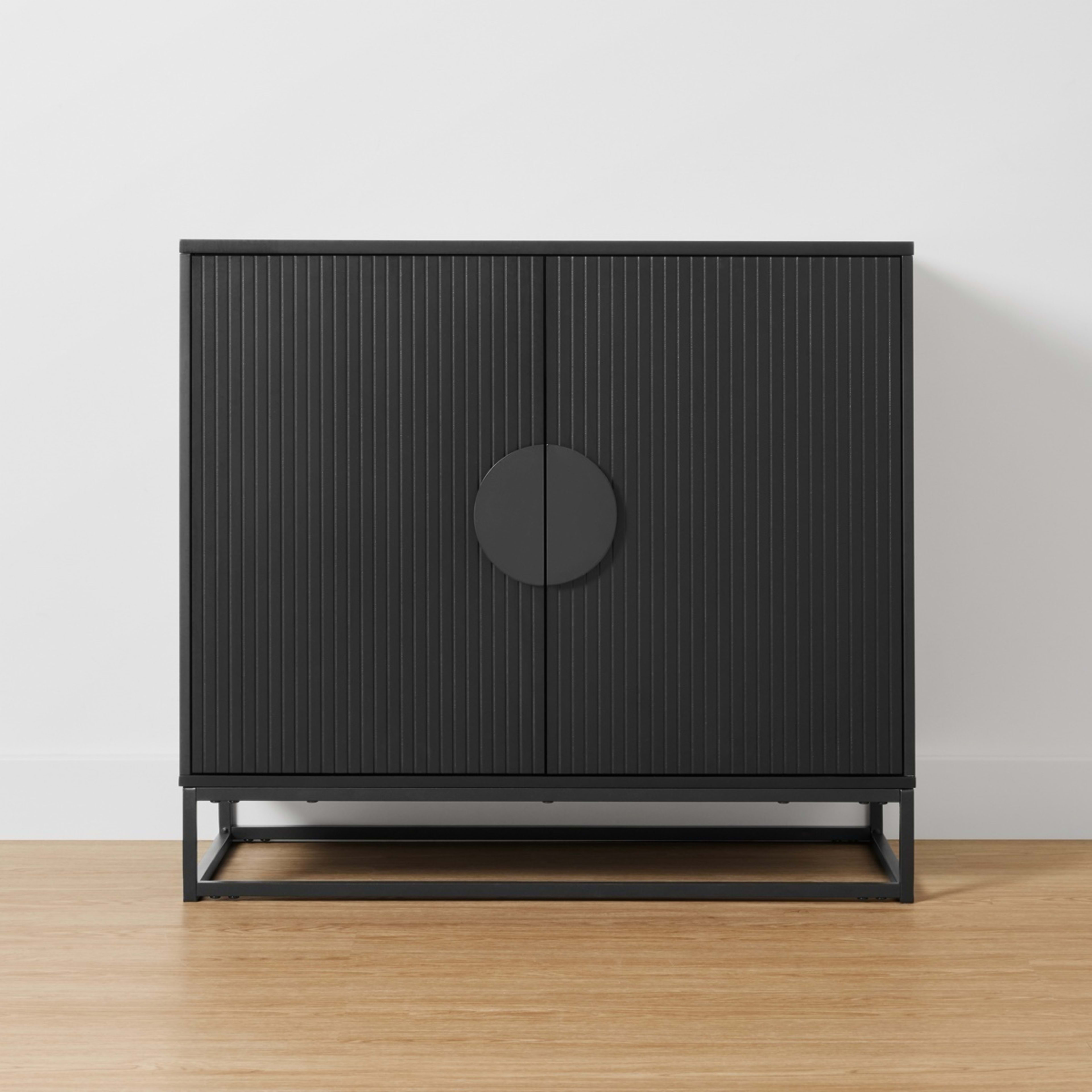 3 Stevie Ribbed Cabinet - Black, 3 of 10