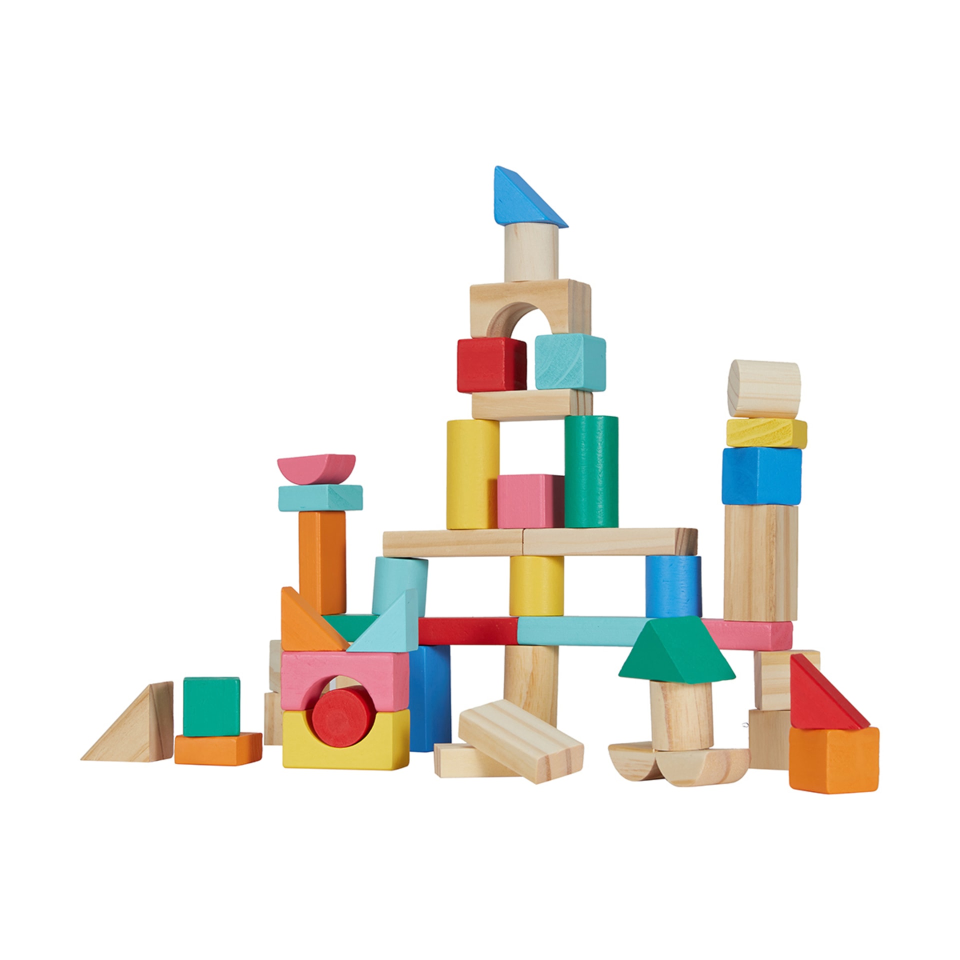 Wooden Blocks with Shape Sorting Lid - Kmart