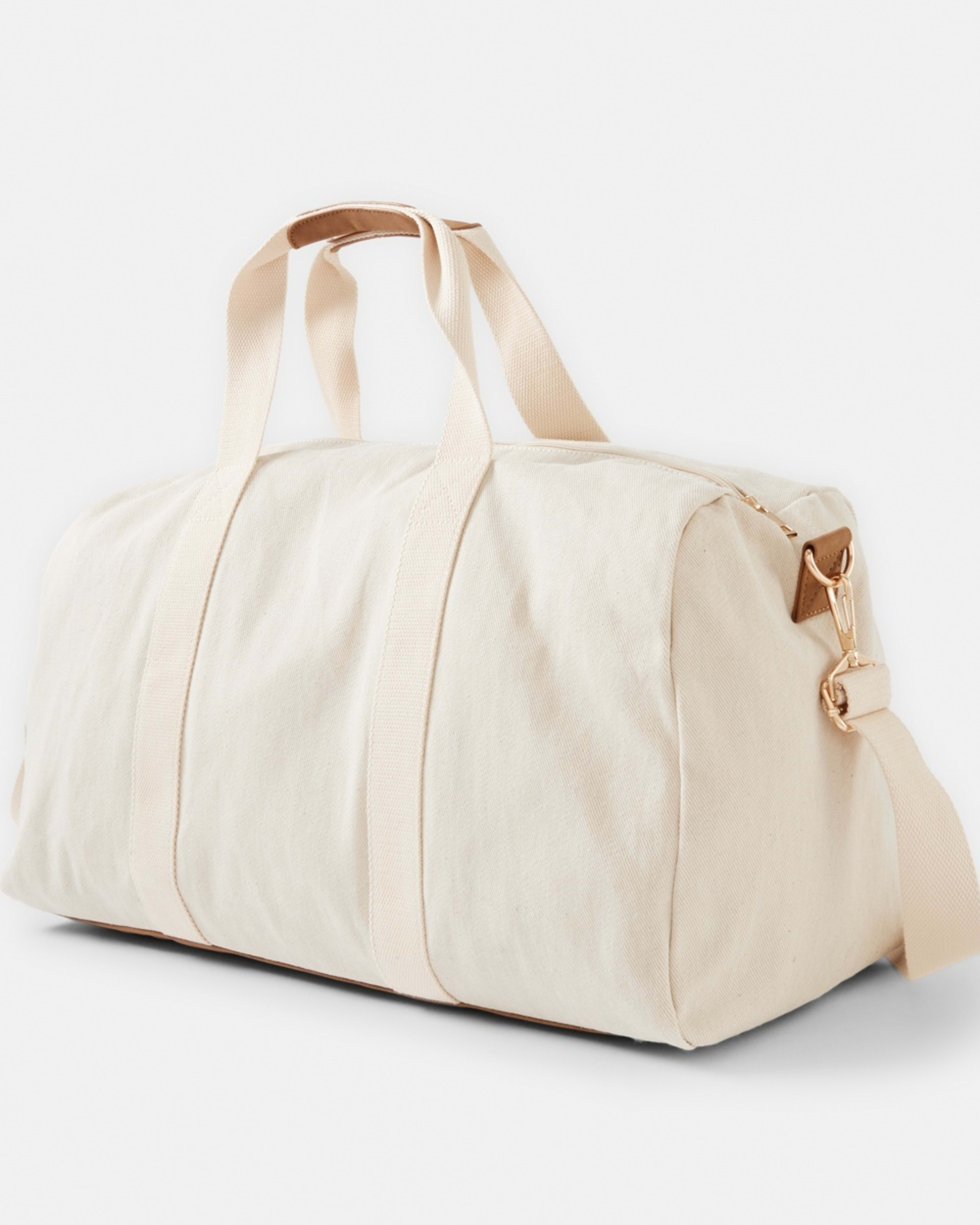 2 Canvas Weekender Bag NATURAL BEIGE, 2 of 5
