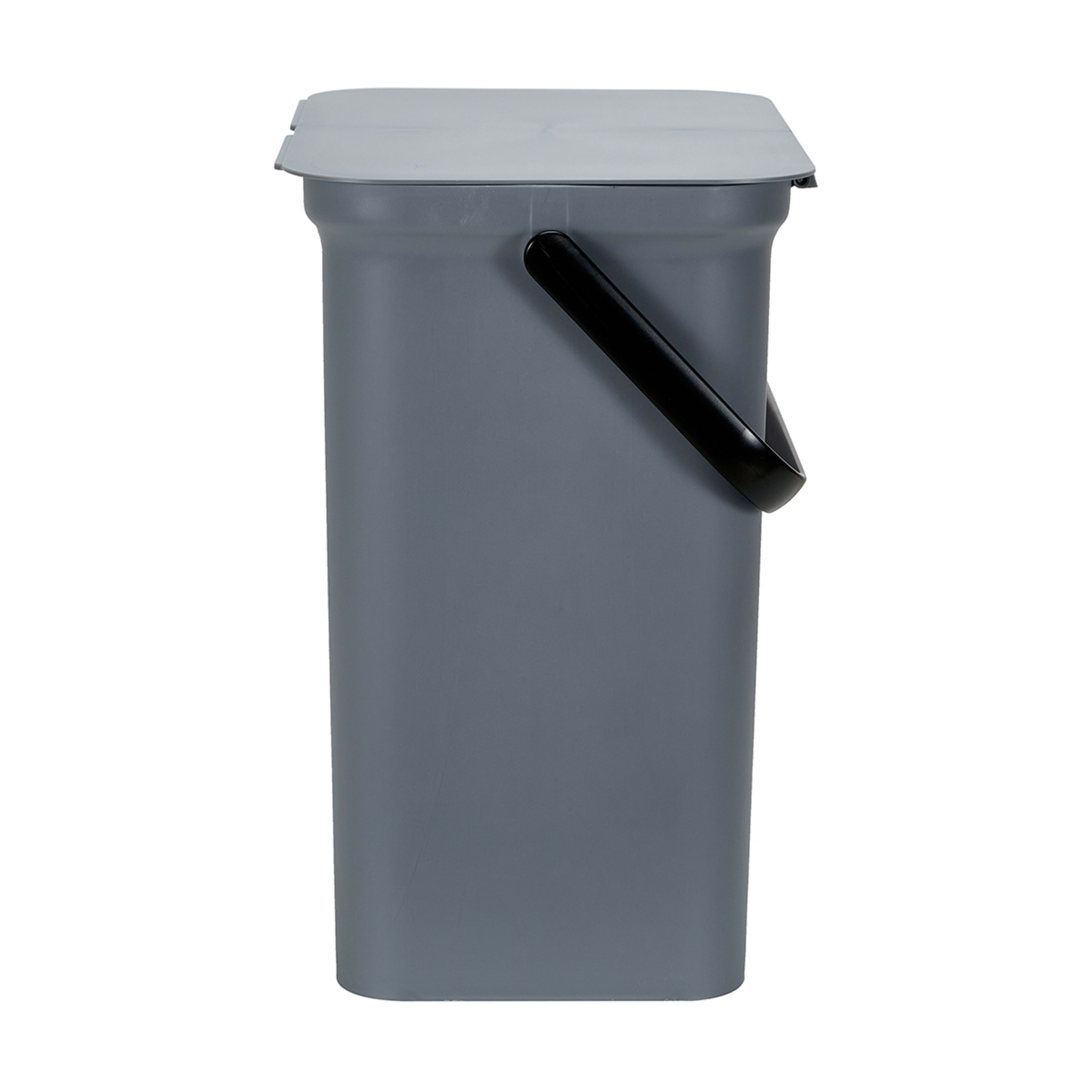 28L Grey Flip Top Recycle Bin Kmart