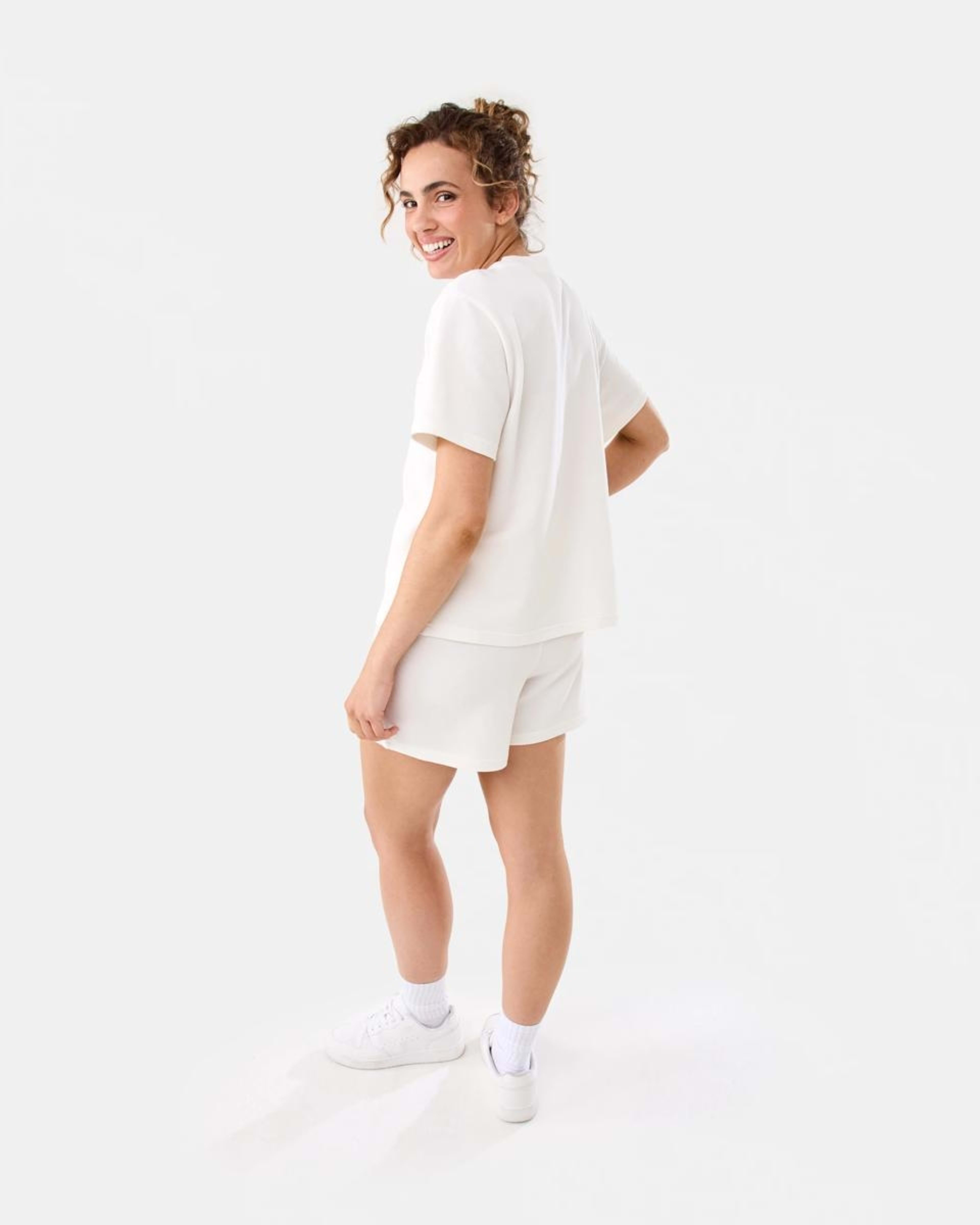 4 Active Womens Terry T-shirt EGRET WHITE, 4 of 7