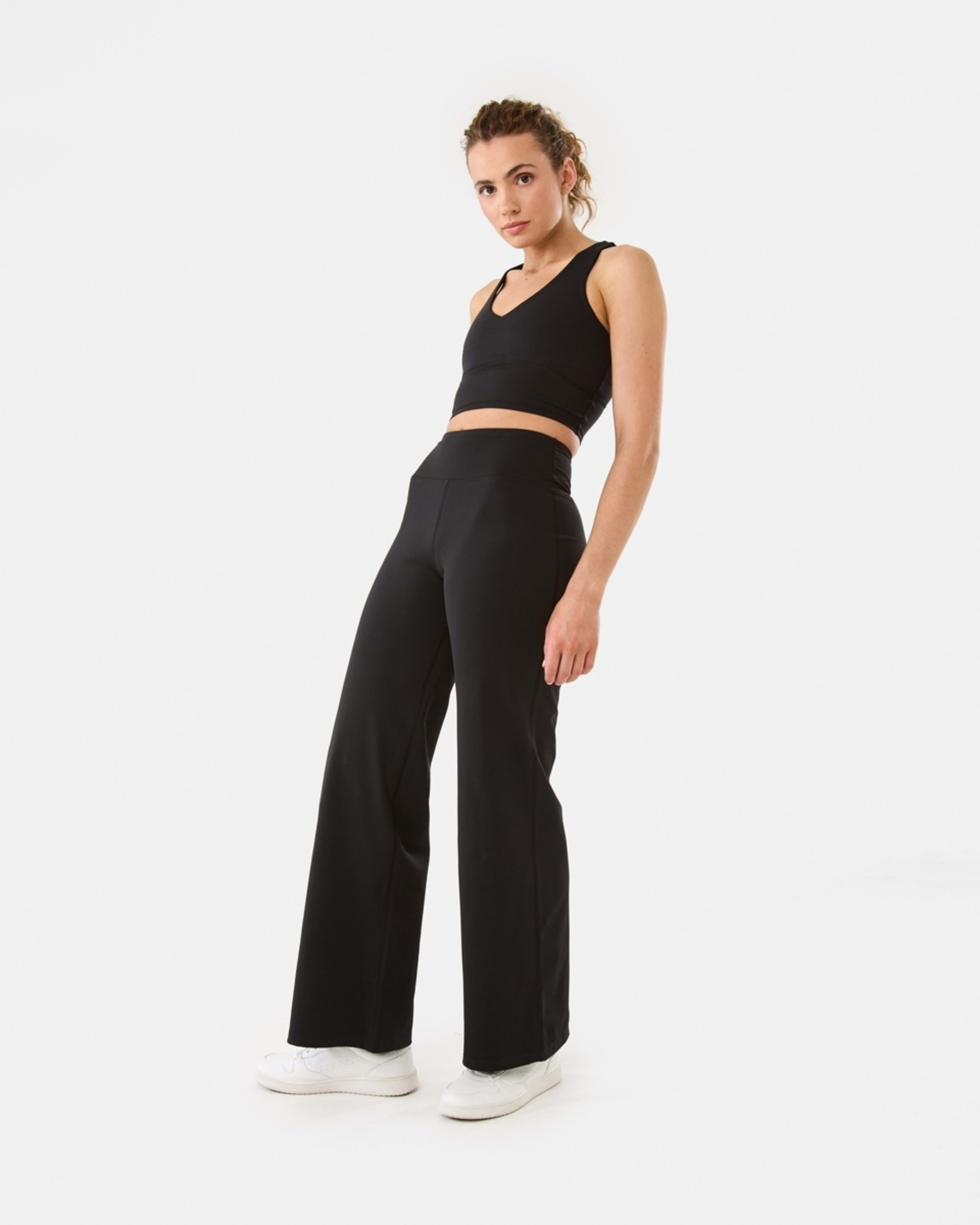 3 Active Womens Wide Leg Leggings BLACK, 3 of 5