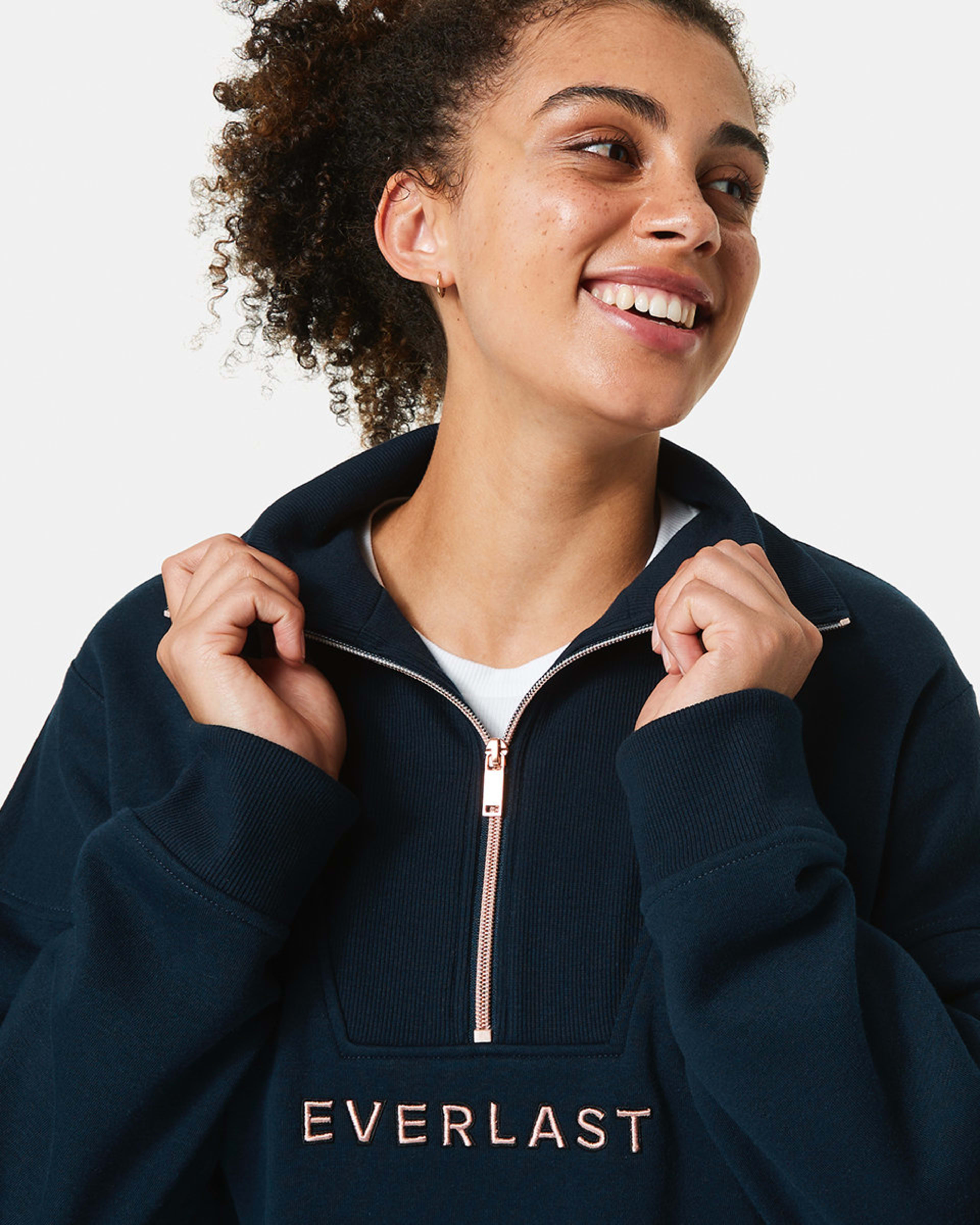 Active Everlast Womens Oversized Fleece Collar Sweatshirt Kmart