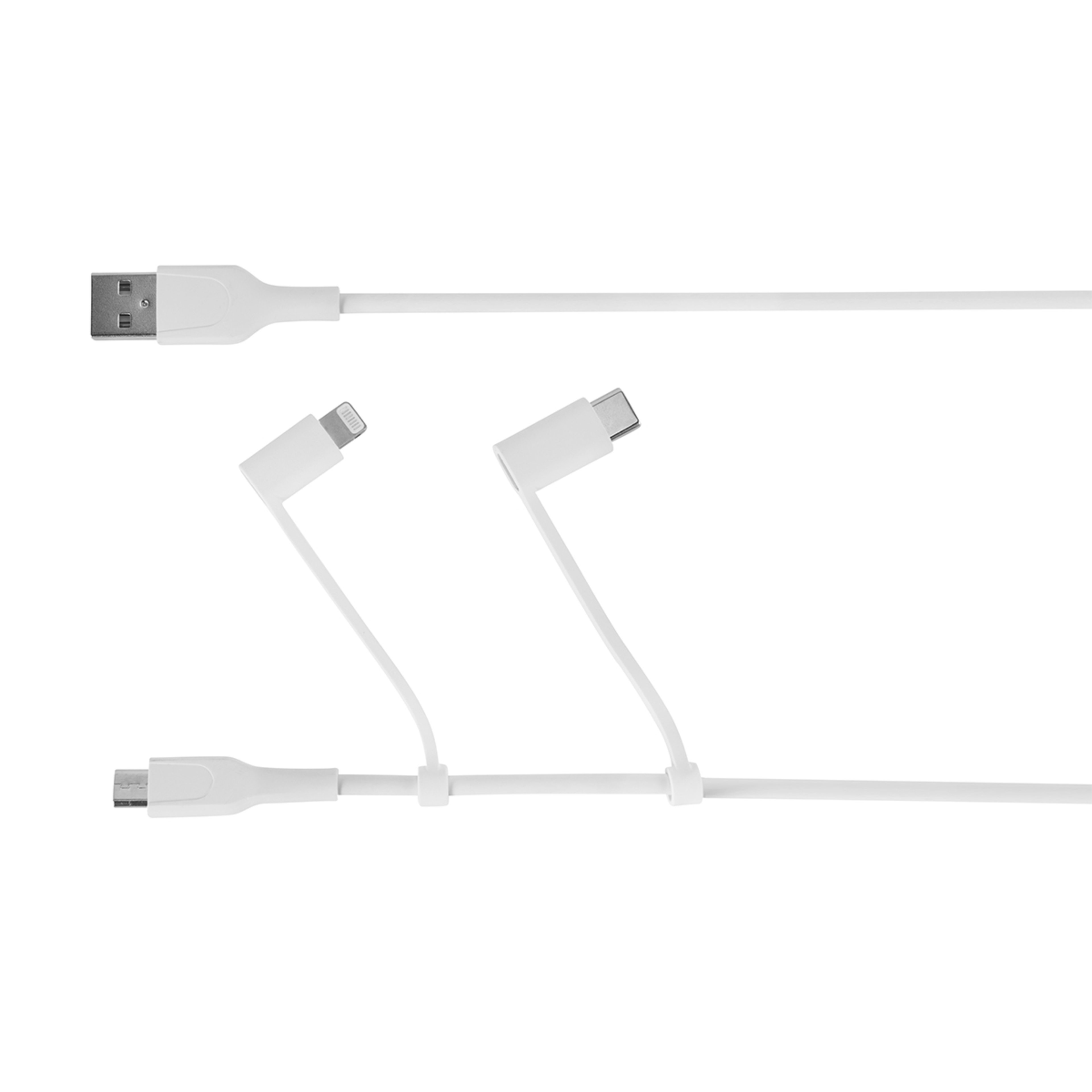 3-in-1 Travel Cable - White - Kmart