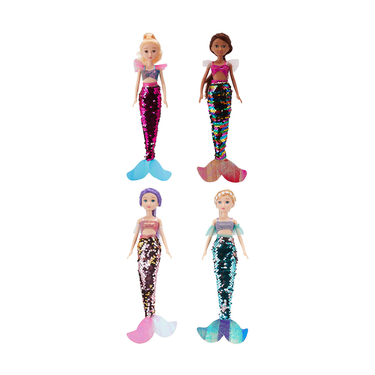 Mermaid Doll with Sequins Assorted Kmart