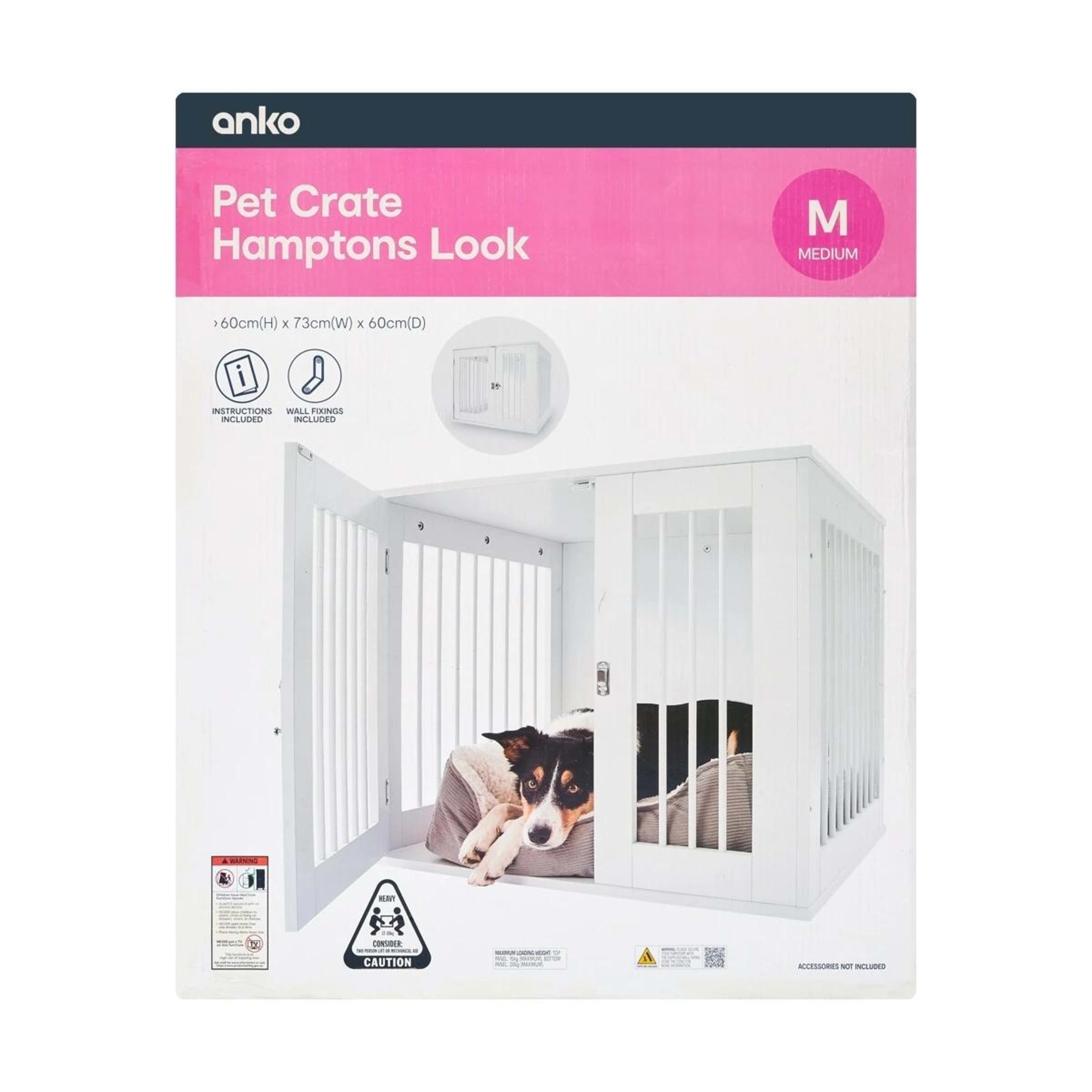 10 Pet Crate Wooden White - Medium, 10 of 10