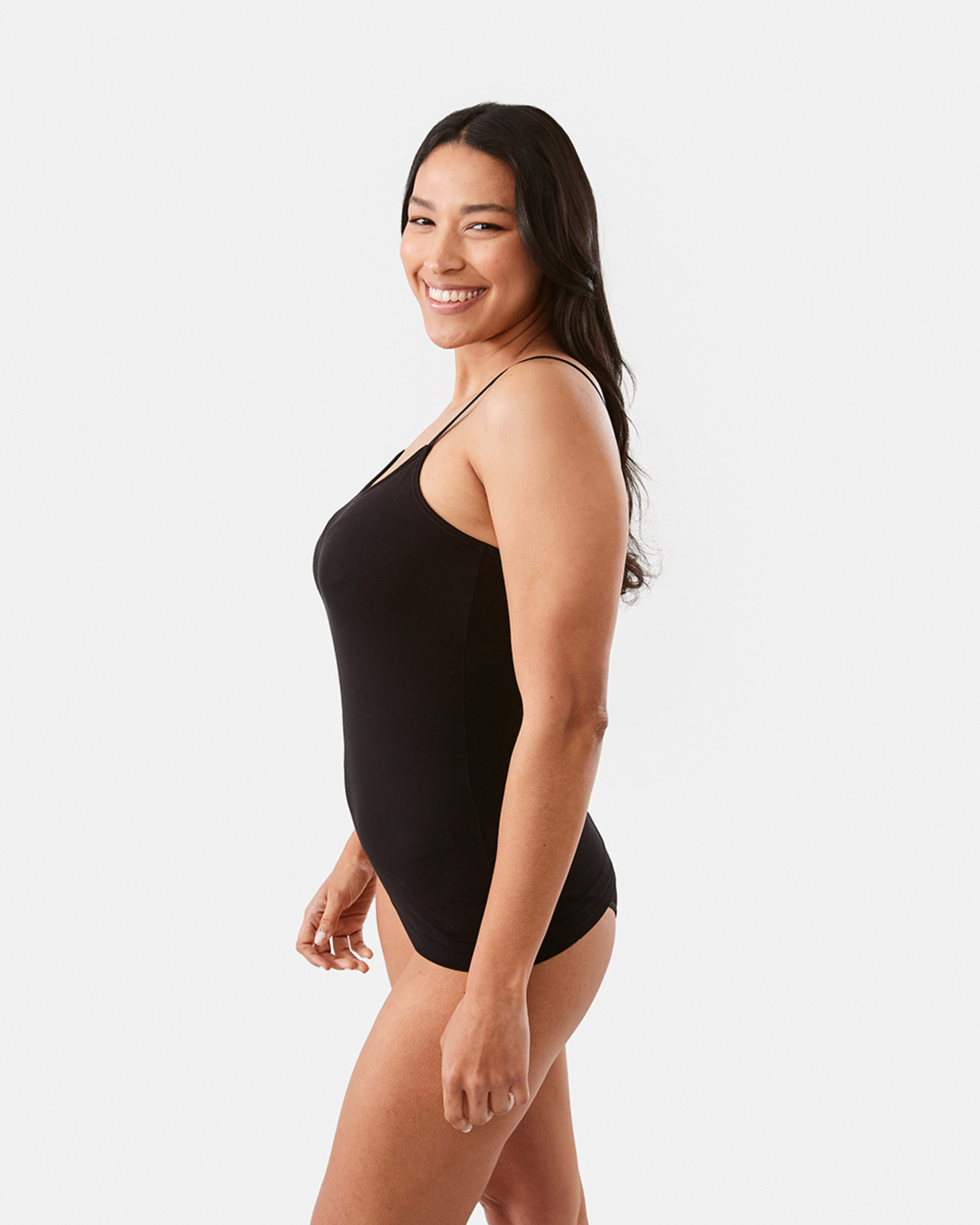 2 2 Pack Bamboo Cami Black, 2 of 6