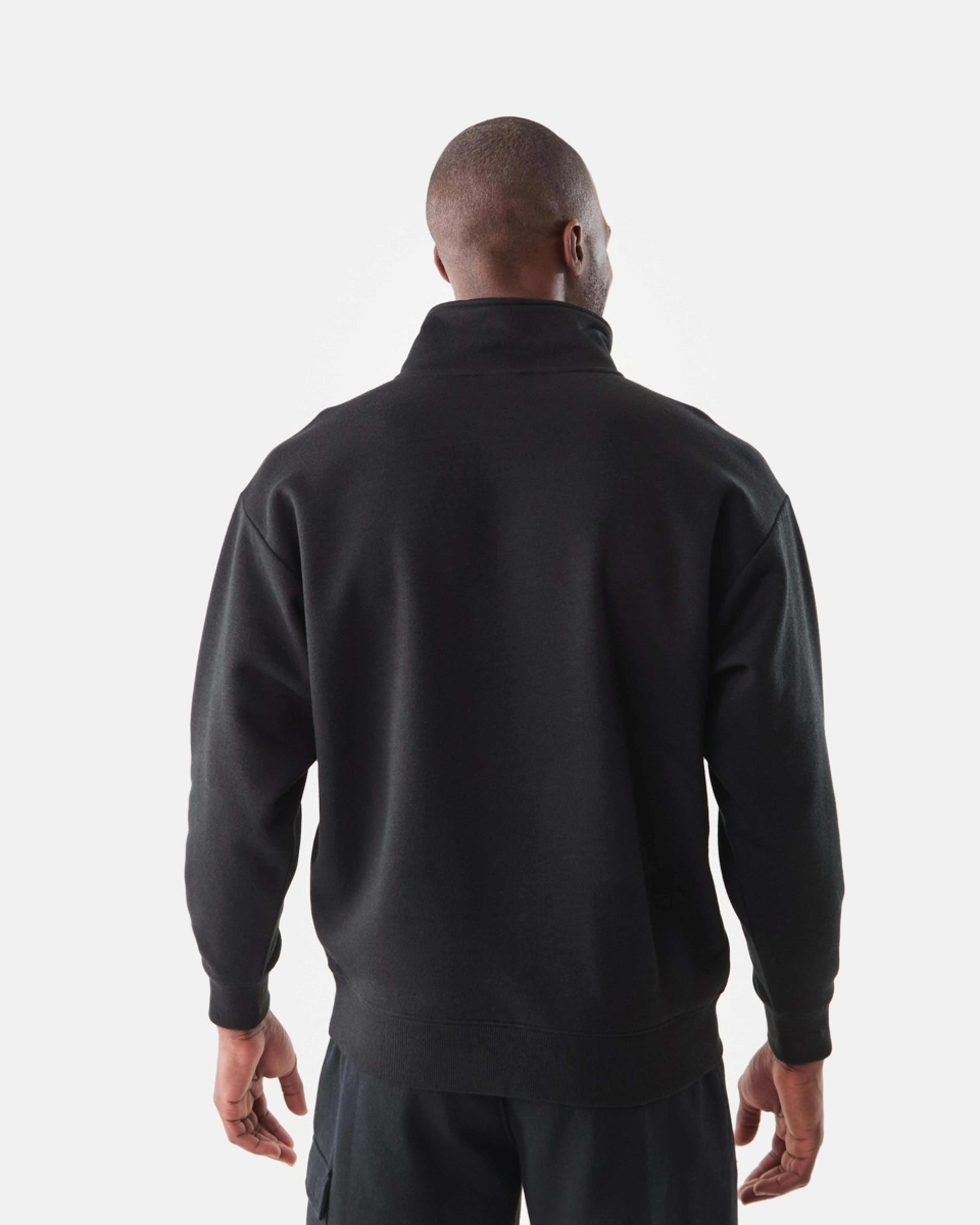 3 Everlast Mens 1/4 Zip Sweatshirt EVER BLACK, 3 of 6