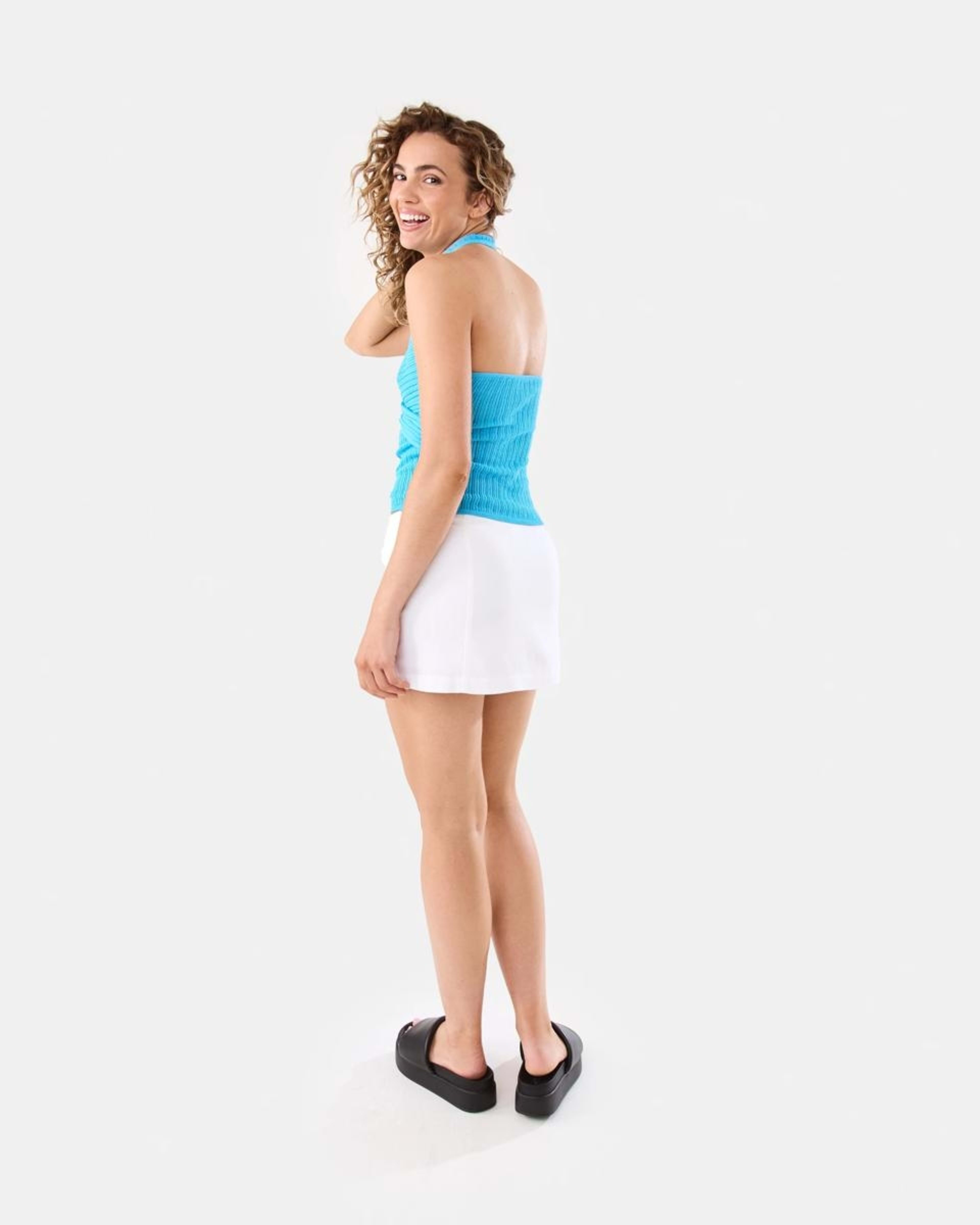 6 Halter Twist Front Top AQUAMARINE, 6 of 10