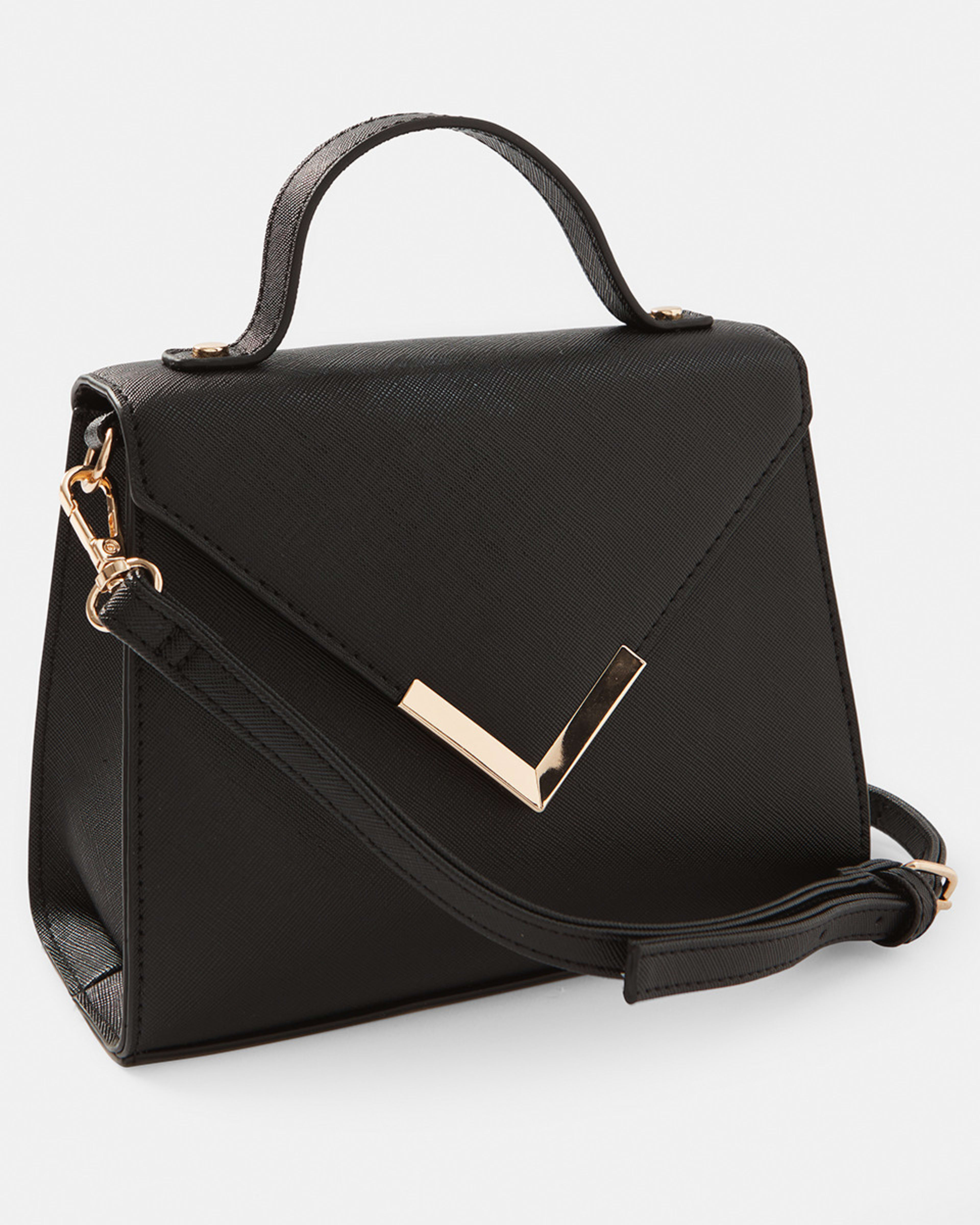 2 Dressy Flap Crossbody Bag Black, 2 of 5