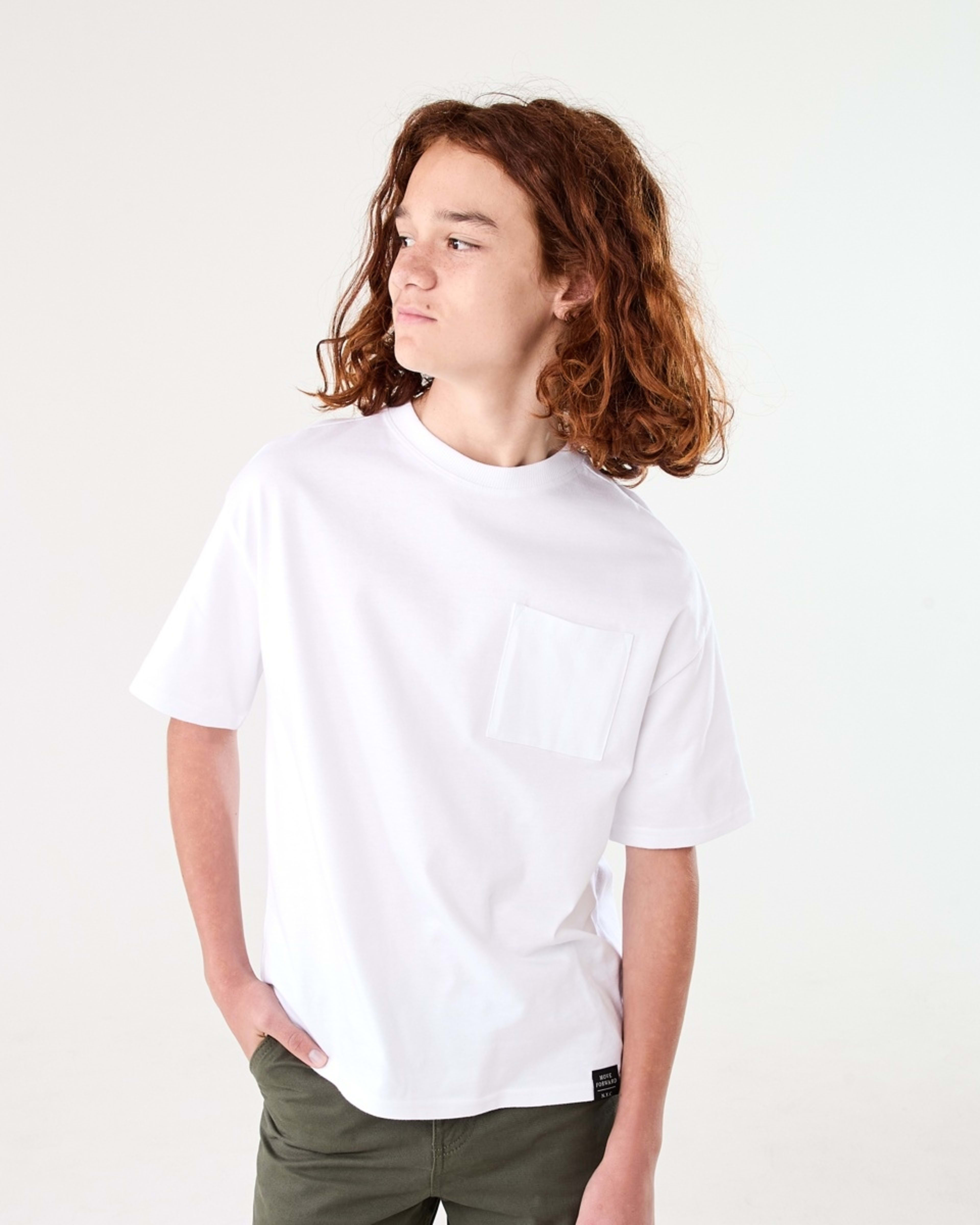 1 Short Sleeve Oversized T-shirt WHITE, 1 of 7