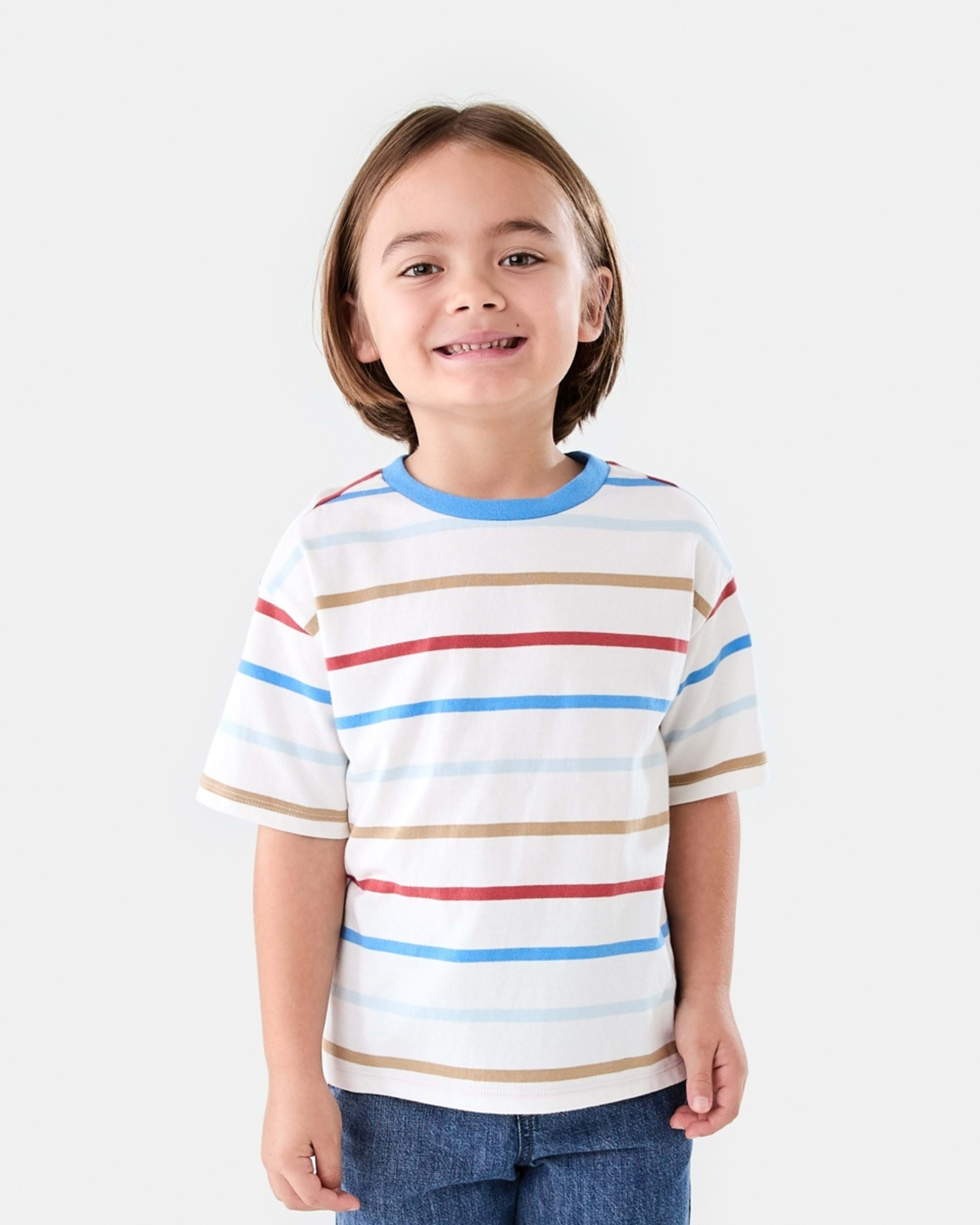 1 Stripe T-shirt THICK AND THIN MULTI STRIPE, 1 of 6