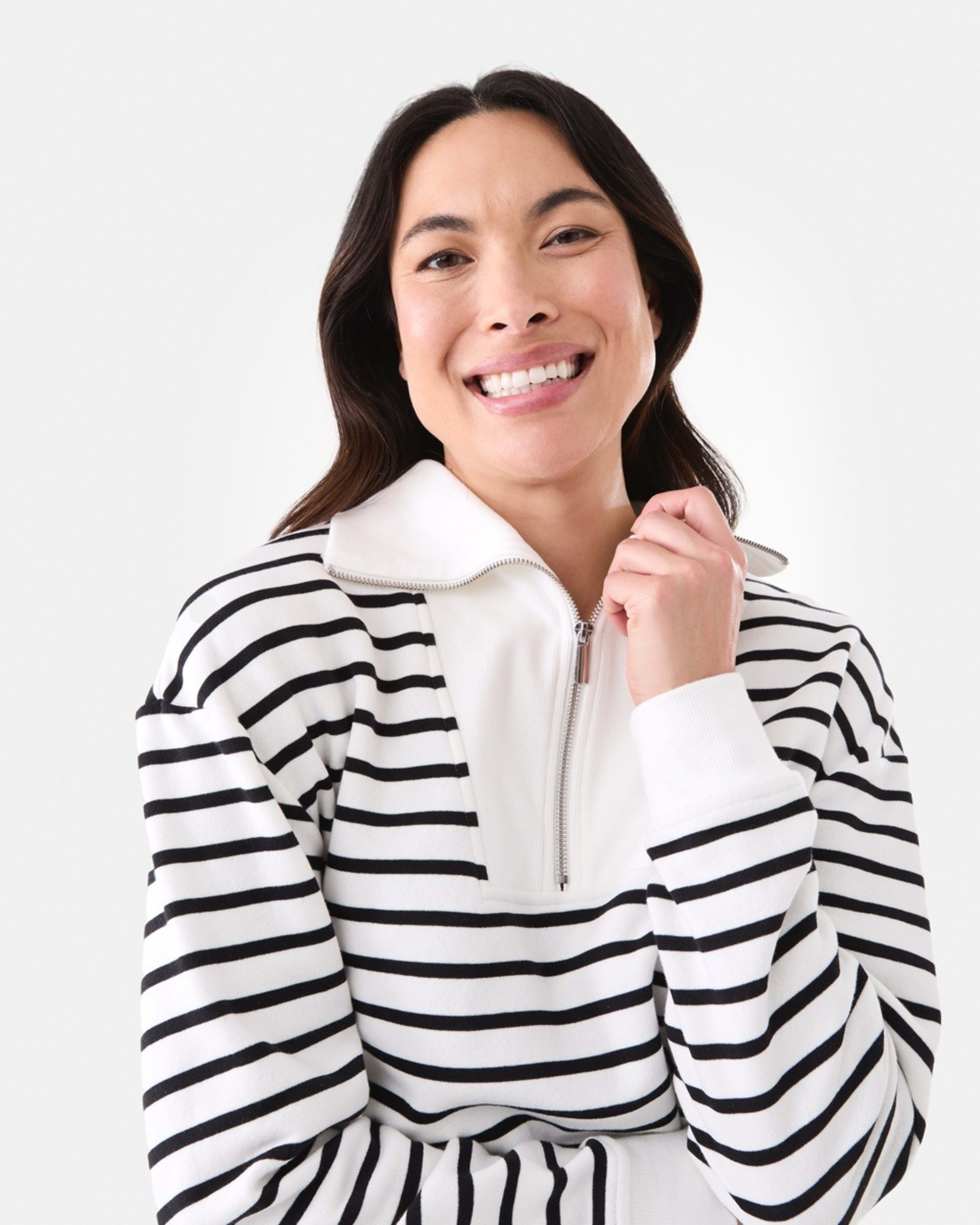 4 Long Sleeve Quarter Zip Sweatshirt Lucy Str W, 4 of 5