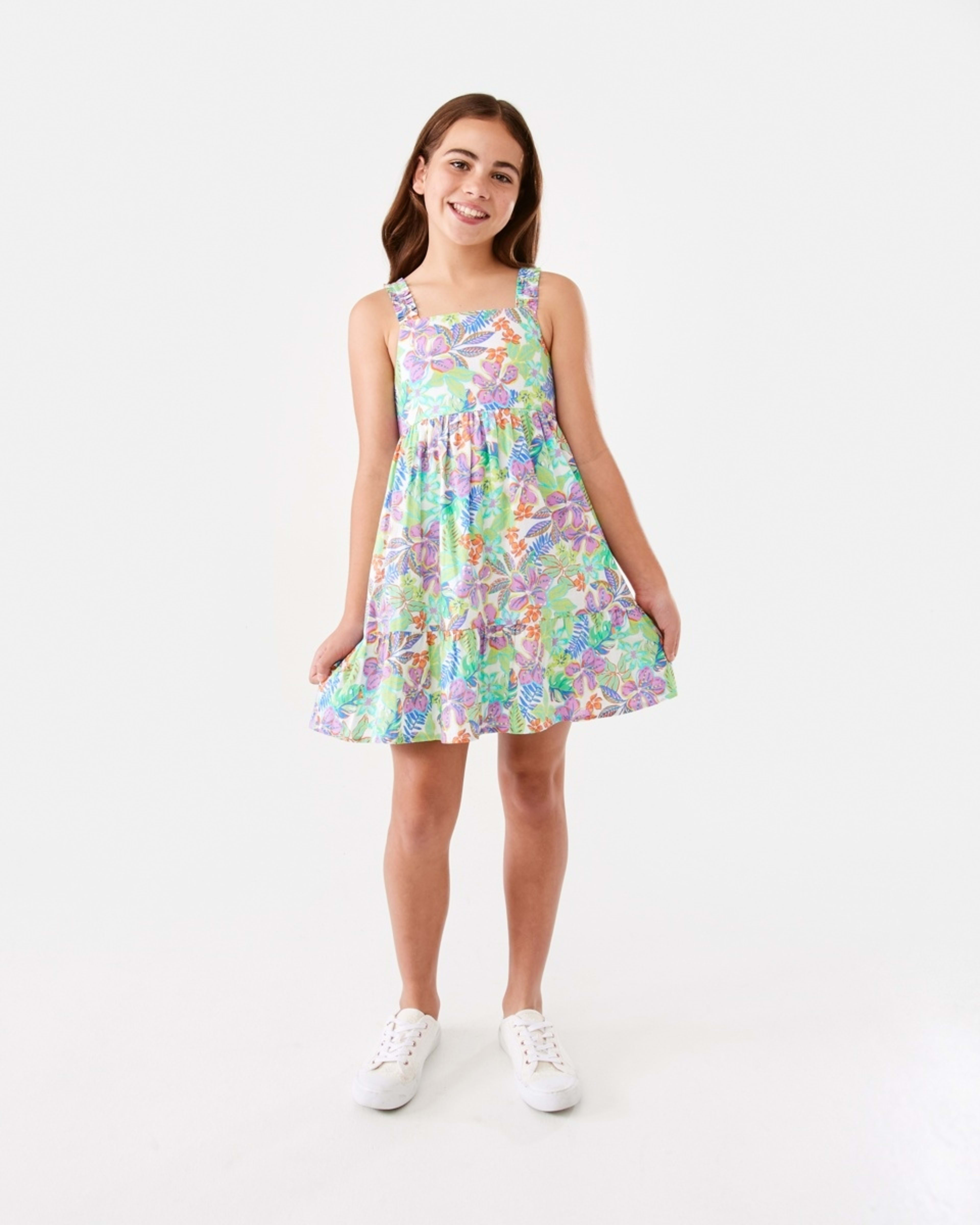 7 Cut Out Frill Dress Flrl Multi, 7 of 10